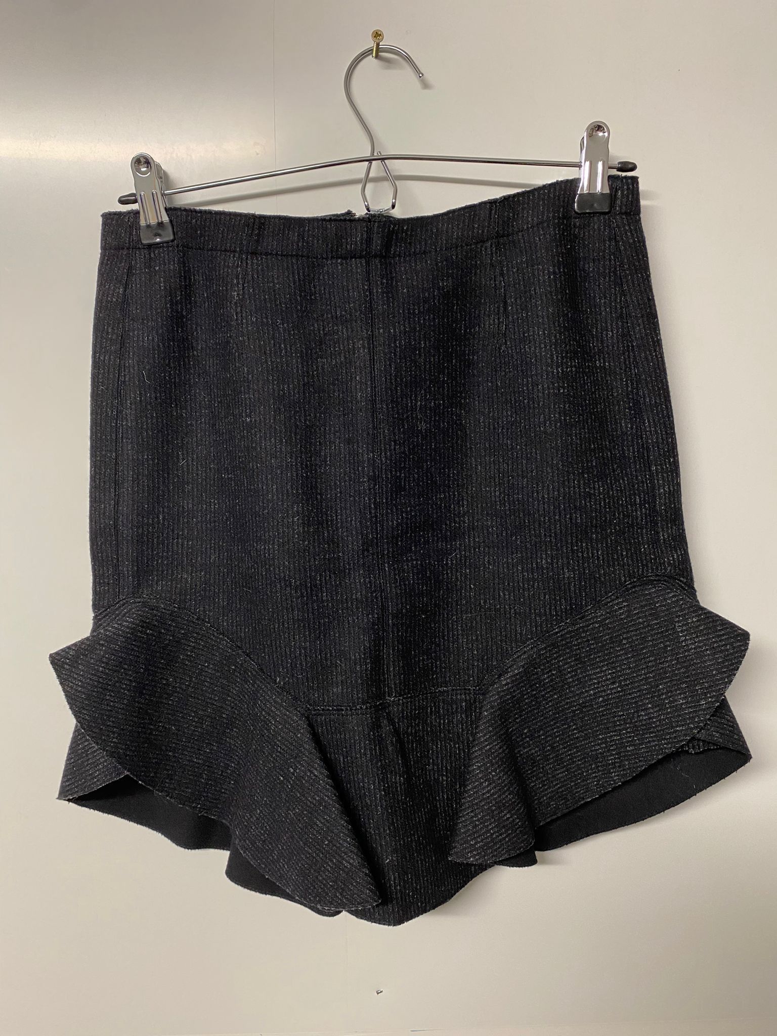 Isabel Marant Isabel Marant Frye Ruffled Mini Skirt in Grey Virgin Wool Size 25" / US 0 / IT 36 - 10 Thumbnail