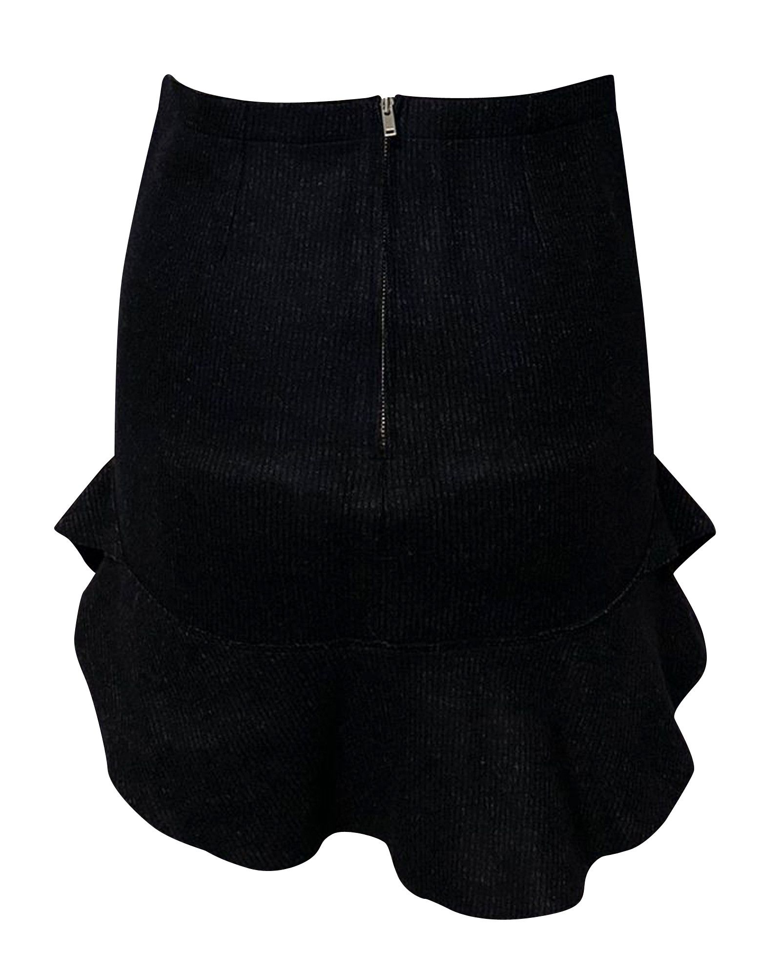 Isabel Marant Isabel Marant Frye Ruffled Mini Skirt in Grey Virgin Wool Size 25" / US 0 / IT 36 - 2 Thumbnail