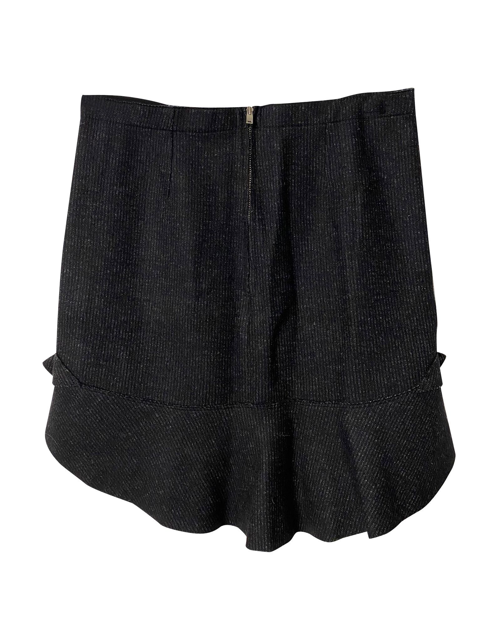 Isabel Marant Isabel Marant Frye Ruffled Mini Skirt in Grey Virgin Wool Size 25" / US 0 / IT 36 - 3 Thumbnail