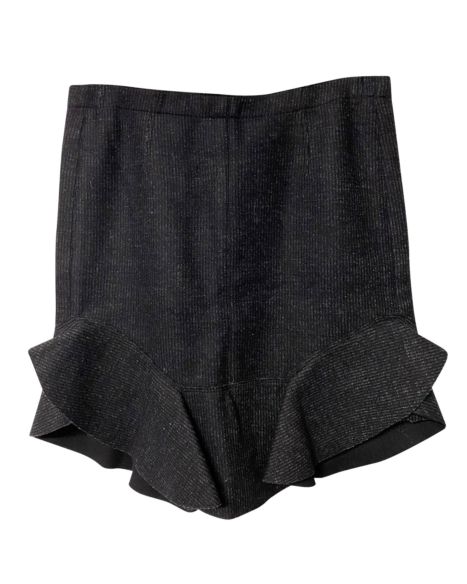 Isabel Marant Isabel Marant Frye Ruffled Mini Skirt in Grey Virgin Wool Size 25" / US 0 / IT 36 - 4 Thumbnail