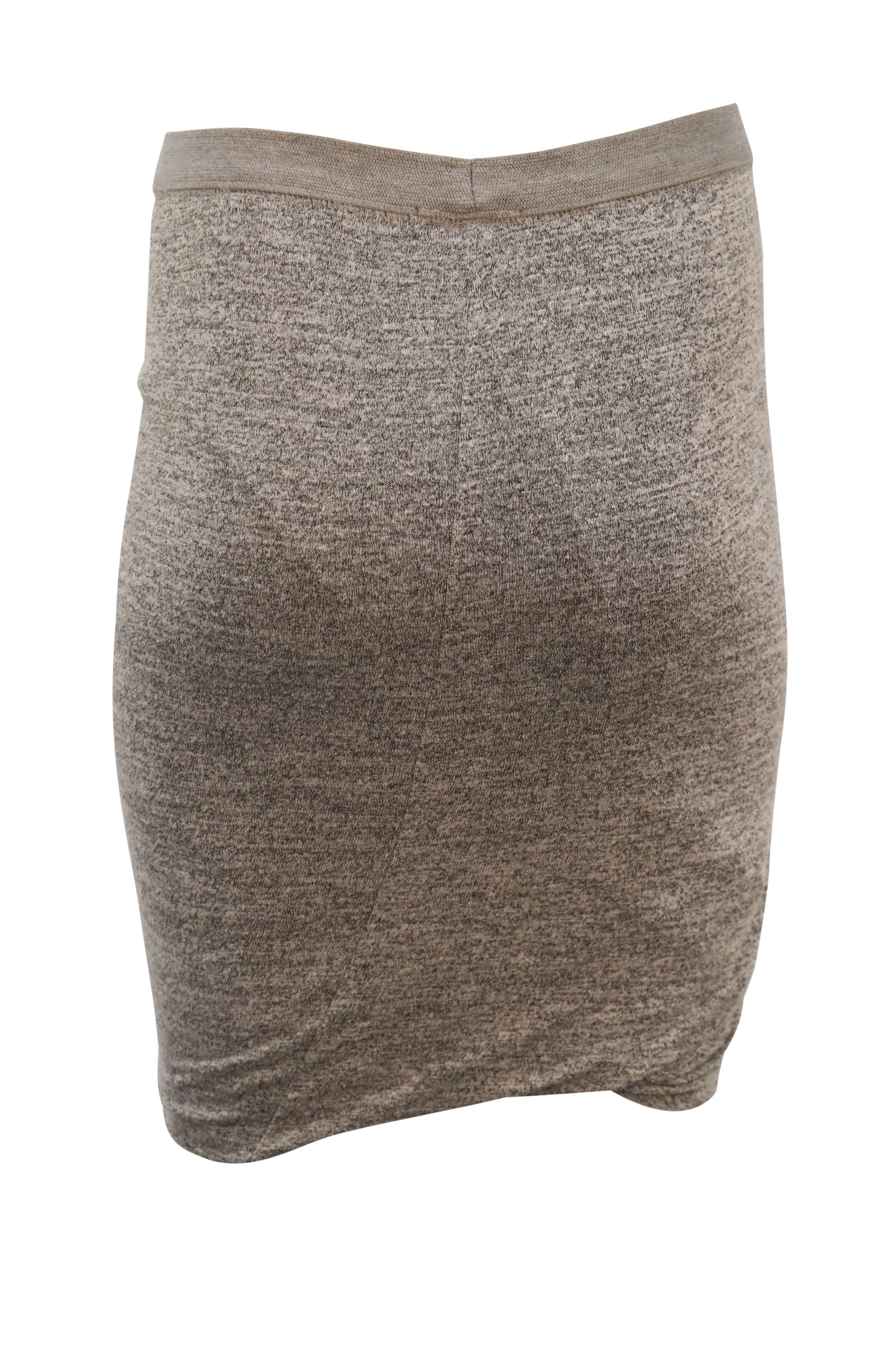 Alexander Wang T by Alexander Wang Stretch Skirt in Grey Rayon Size 25" / US 0 / IT 36 - 2 Thumbnail