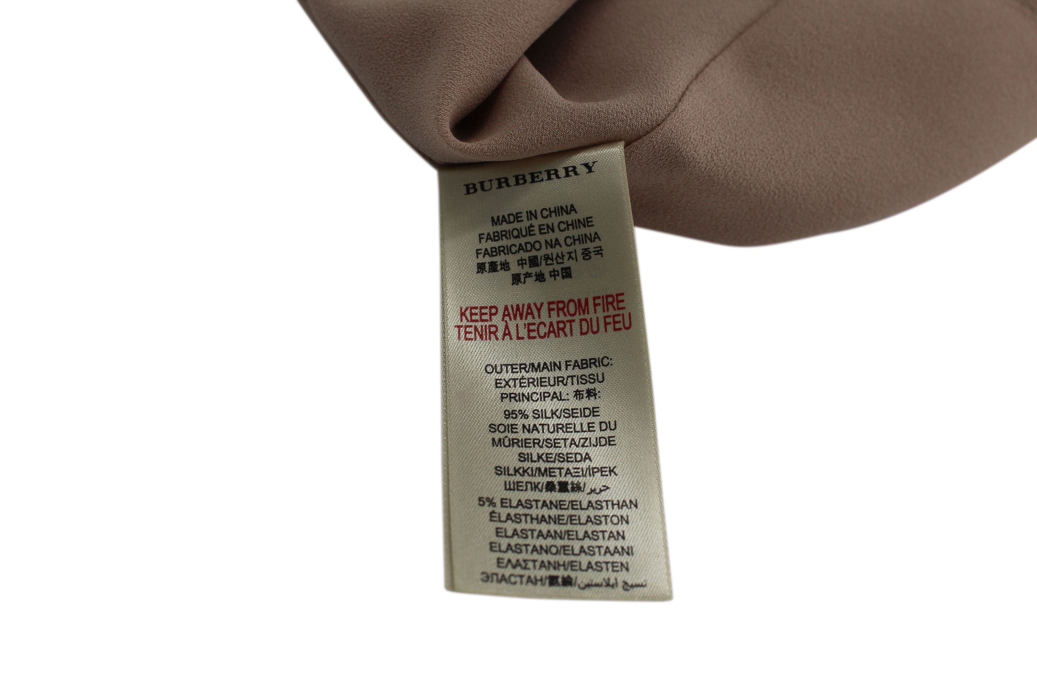 Burberry Burberry Sleeveless Blouse in Beige Silk Size XXS / US 00 / IT 34 - 5 Thumbnail