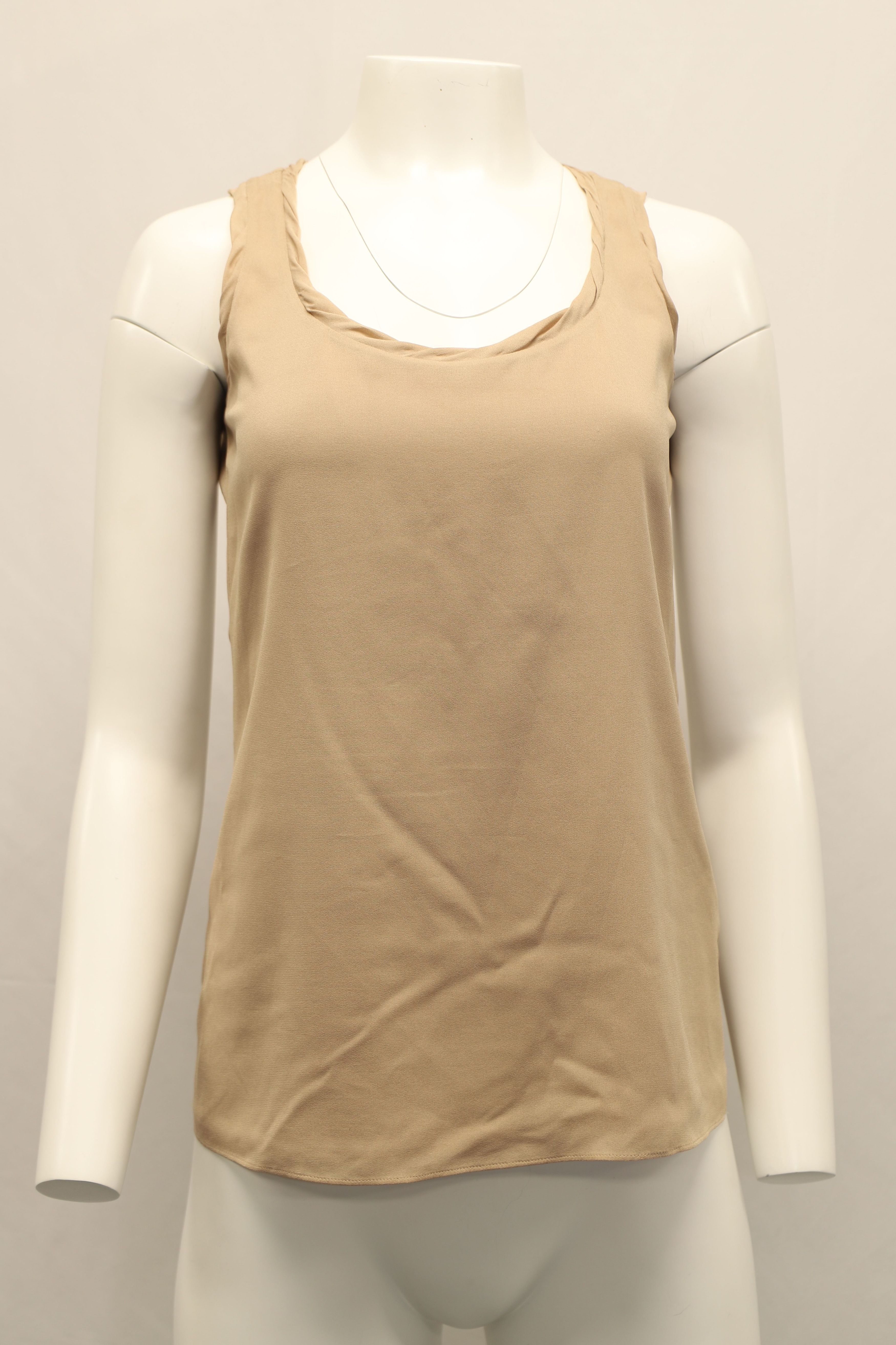 Burberry Burberry Sleeveless Blouse in Beige Silk Size XXS / US 00 / IT 34 - 7 Thumbnail