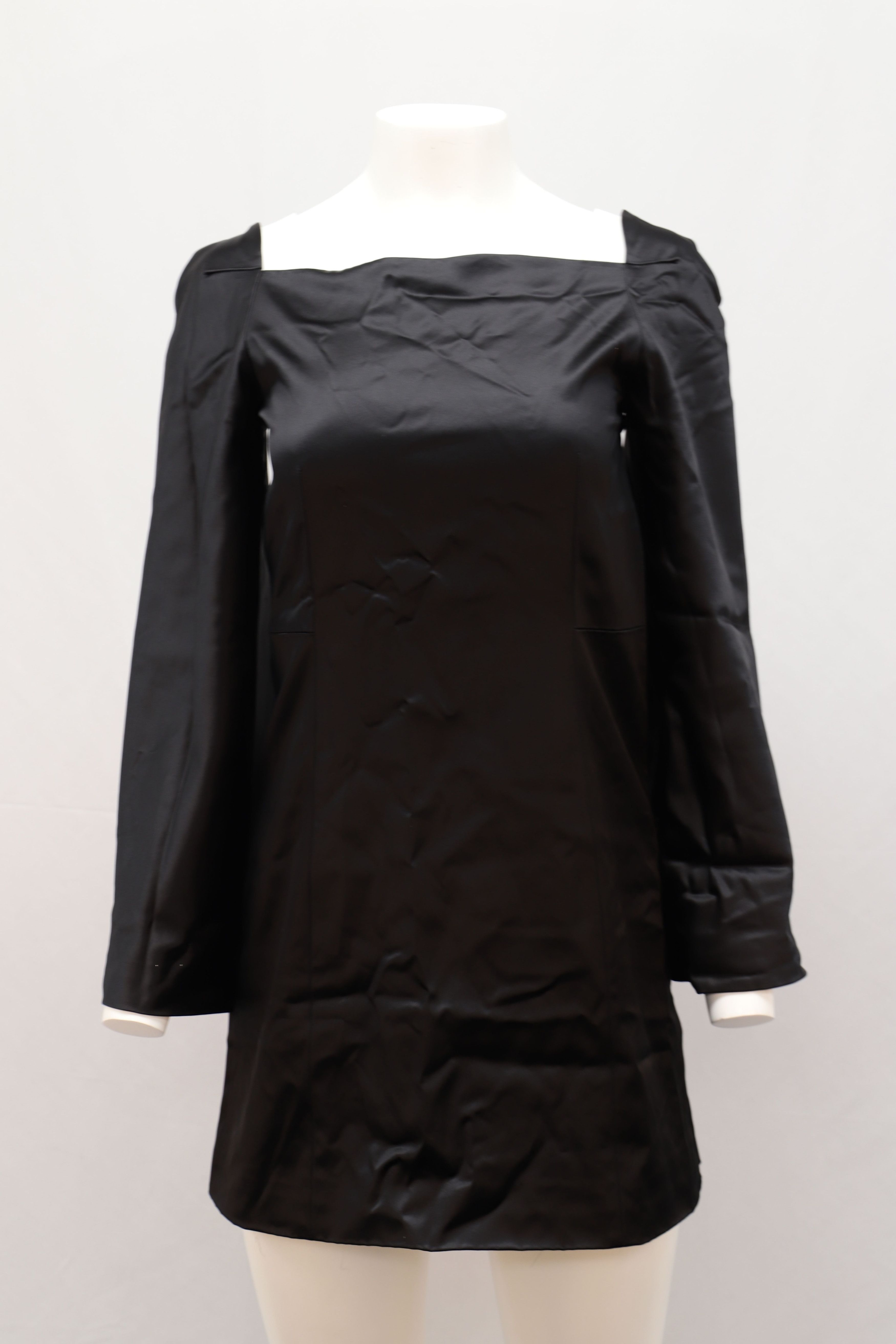 Rosetta Getty Rosetta Getty Square Neck A-line Mini Dress in Black Viscose Size XS / US 0-2 / IT 36-38 - 7 Thumbnail
