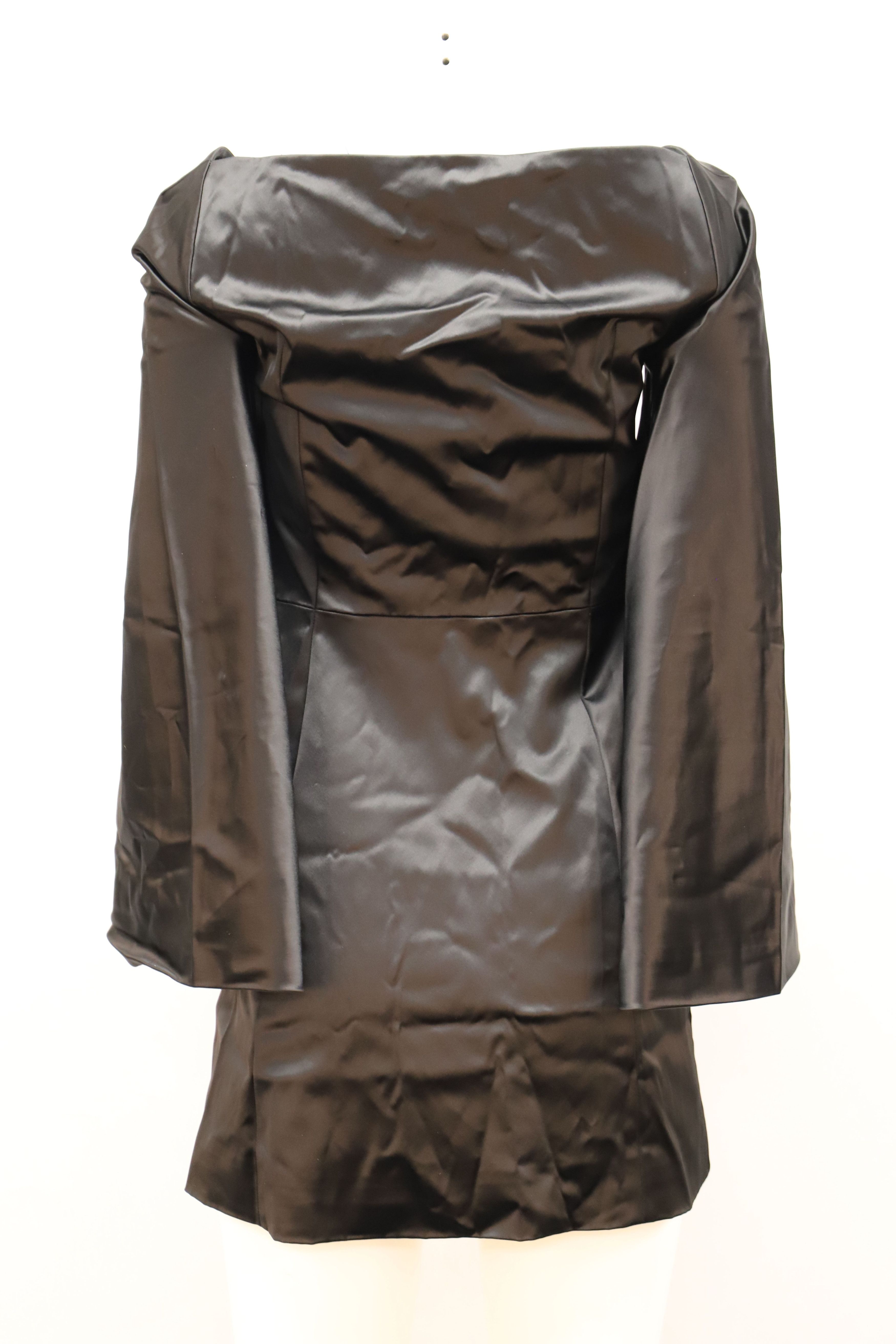 Rosetta Getty Rosetta Getty Square Neck A-line Mini Dress in Black Viscose Size XS / US 0-2 / IT 36-38 - 9 Thumbnail