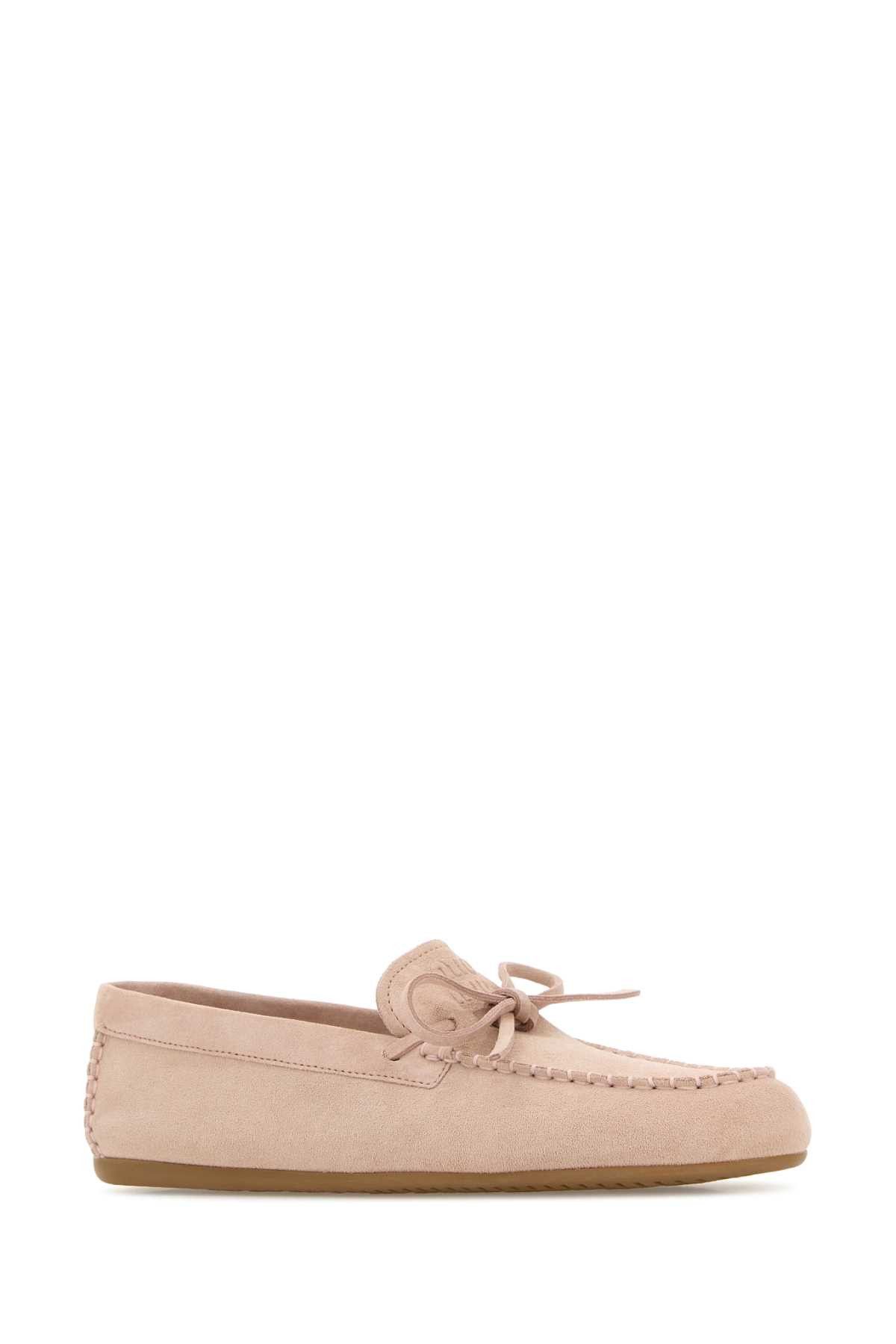 Miu Miu Pink Suede Loafers Size US 10 / IT 40 - 2 Thumbnail