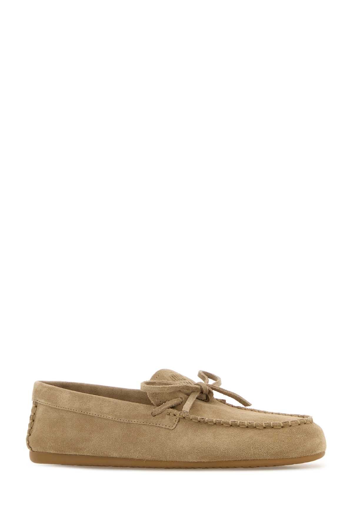 Miu Miu Sand Suede Loafers Size US 8.5 / IT 38.5 - 2 Thumbnail