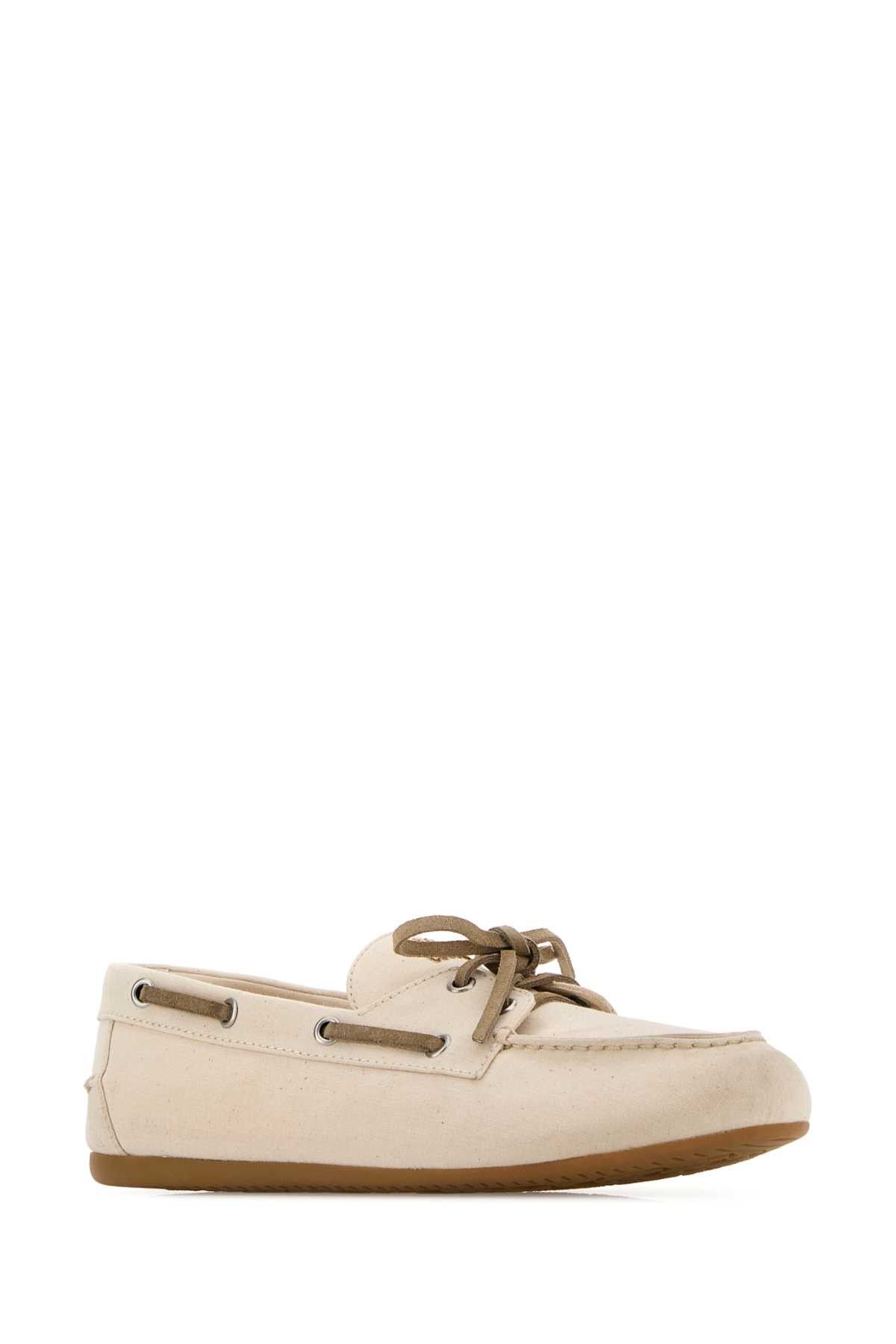 Miu Miu Ivory Canvas Loafers Size US 10 / IT 40 - 2 Thumbnail
