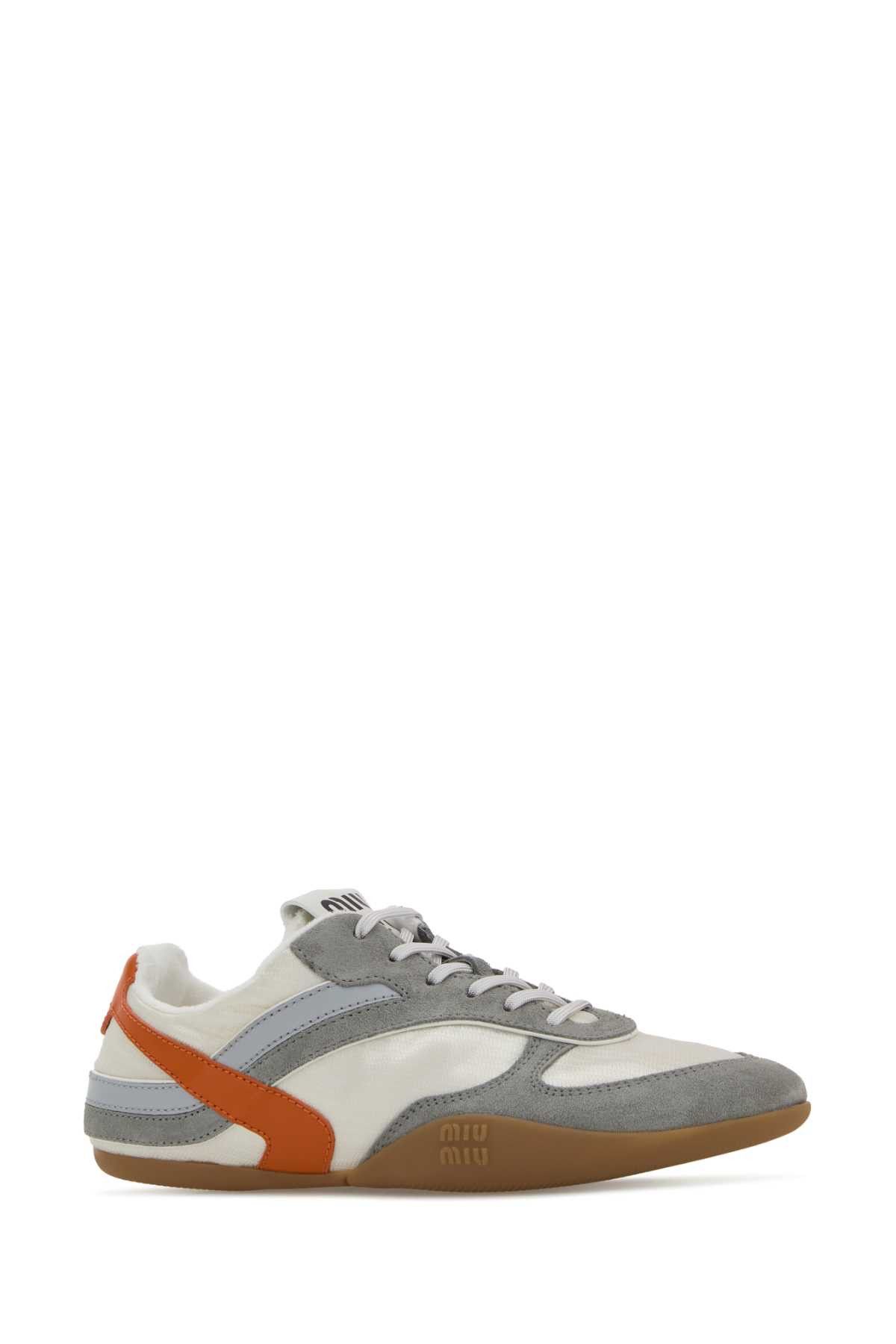 Miu Miu Multicolor Tech Fabric And Suede Gymnasium Sneakers Size US 12 / IT 42 - 2 Thumbnail