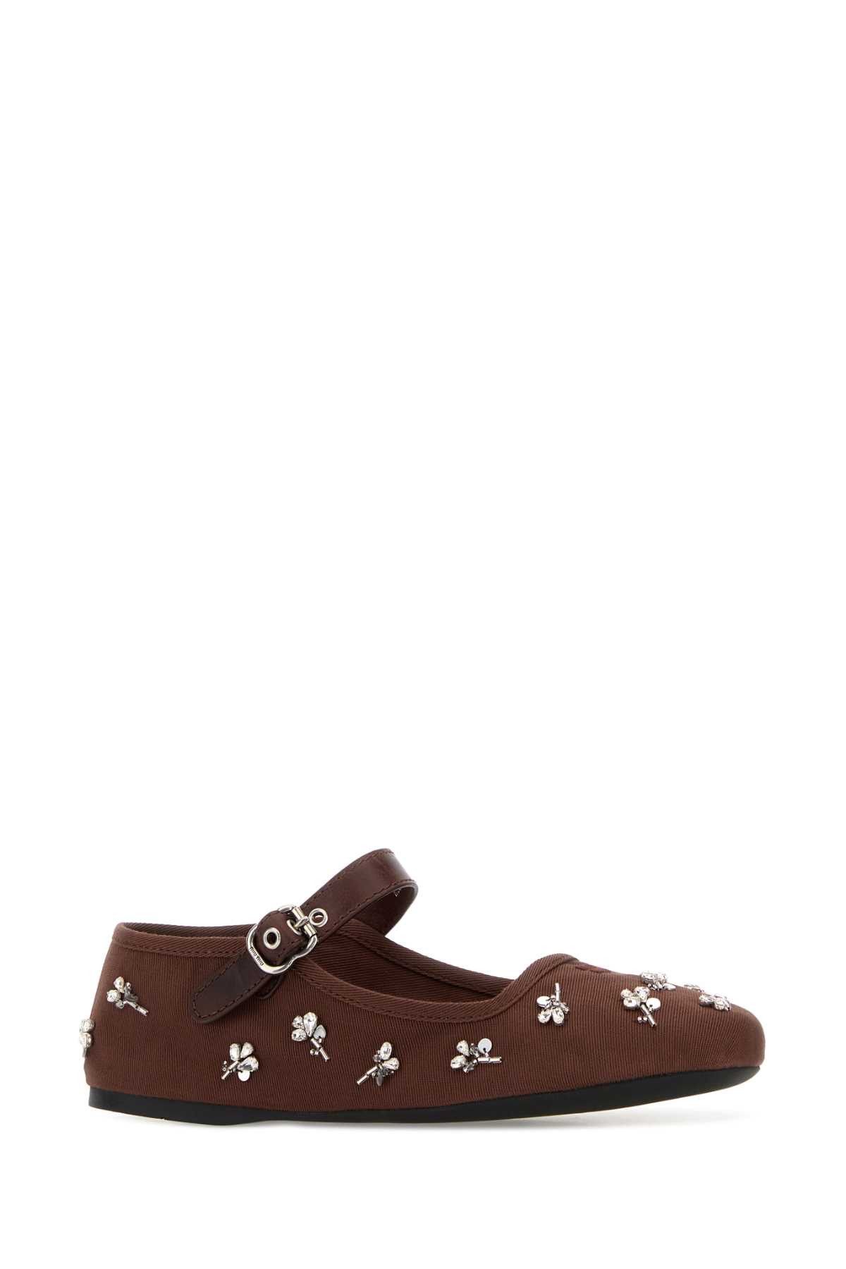 Miu Miu Chocolate Drill Ballerinas Size US 9 / IT 39 - 2 Thumbnail