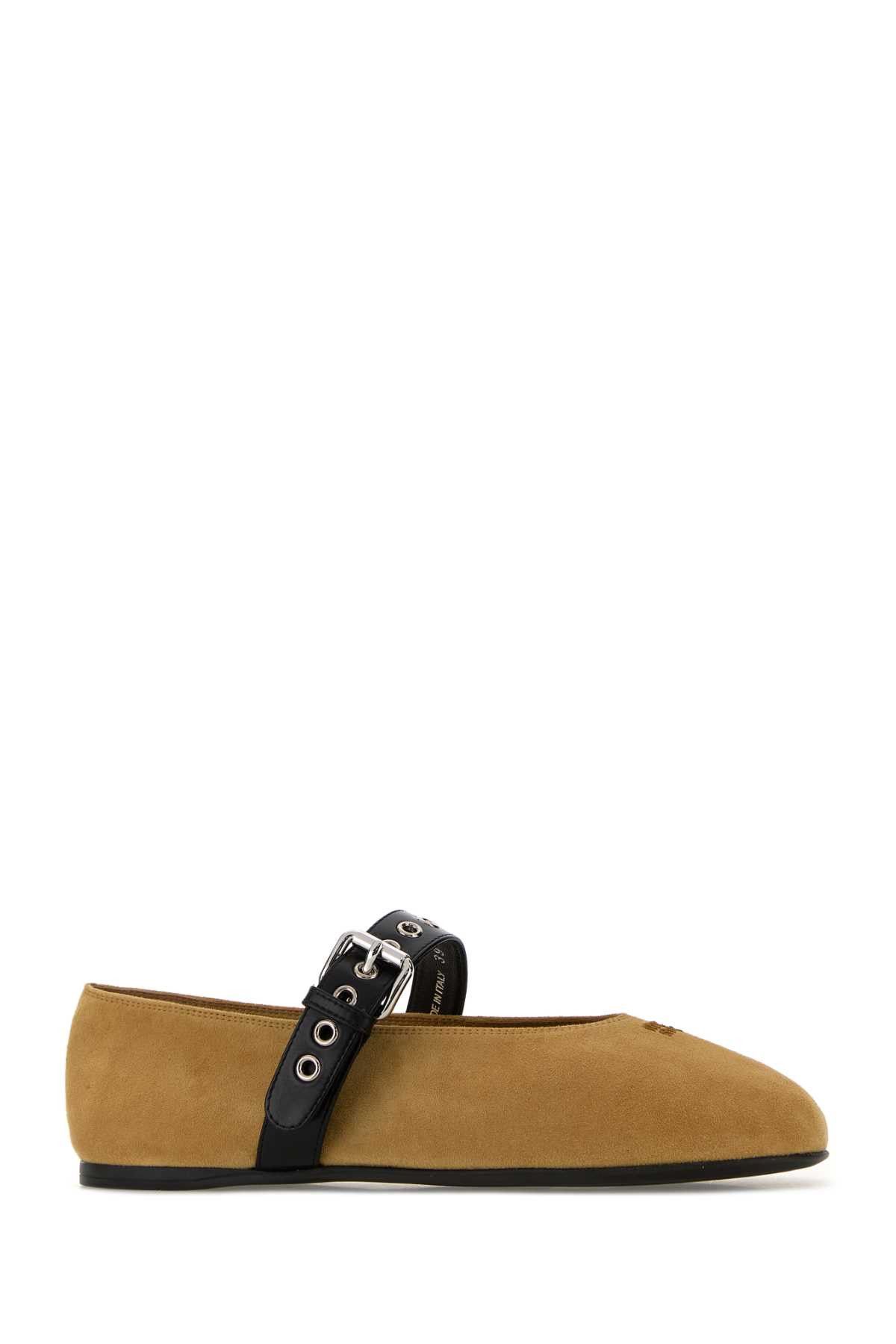 Miu Miu Beige Suede Ballerinas Size US 10 / IT 40 - 2 Thumbnail
