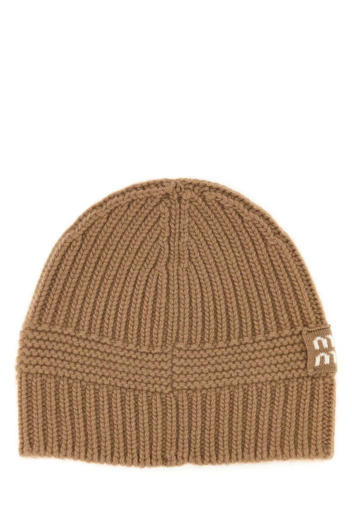 Miu Miu Biscuit Stretch Wool Beanie Hat Size ONE SIZE - 2 Thumbnail