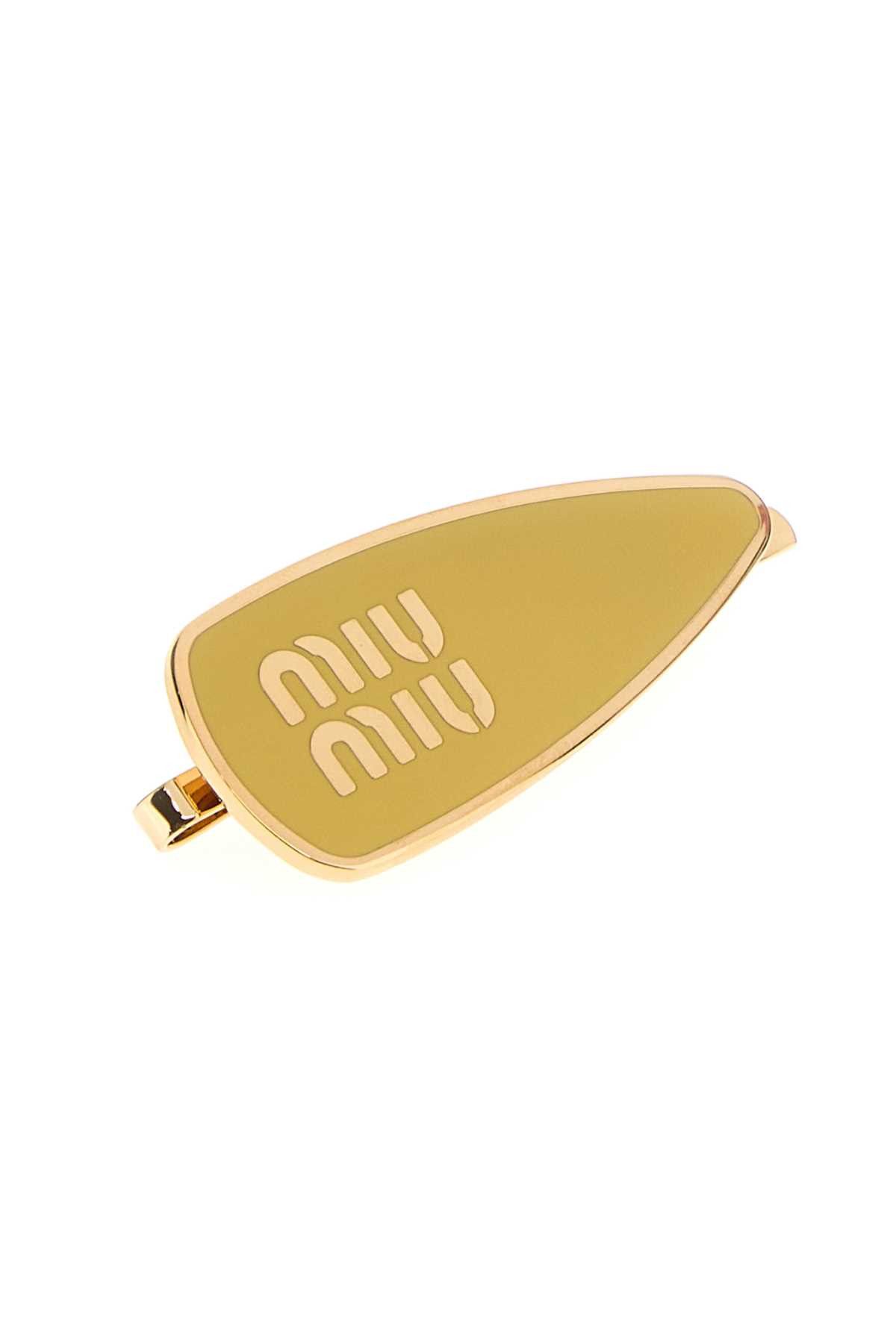 Miu Miu Yellow Metal Hair Clip Size ONE SIZE - 2 Thumbnail