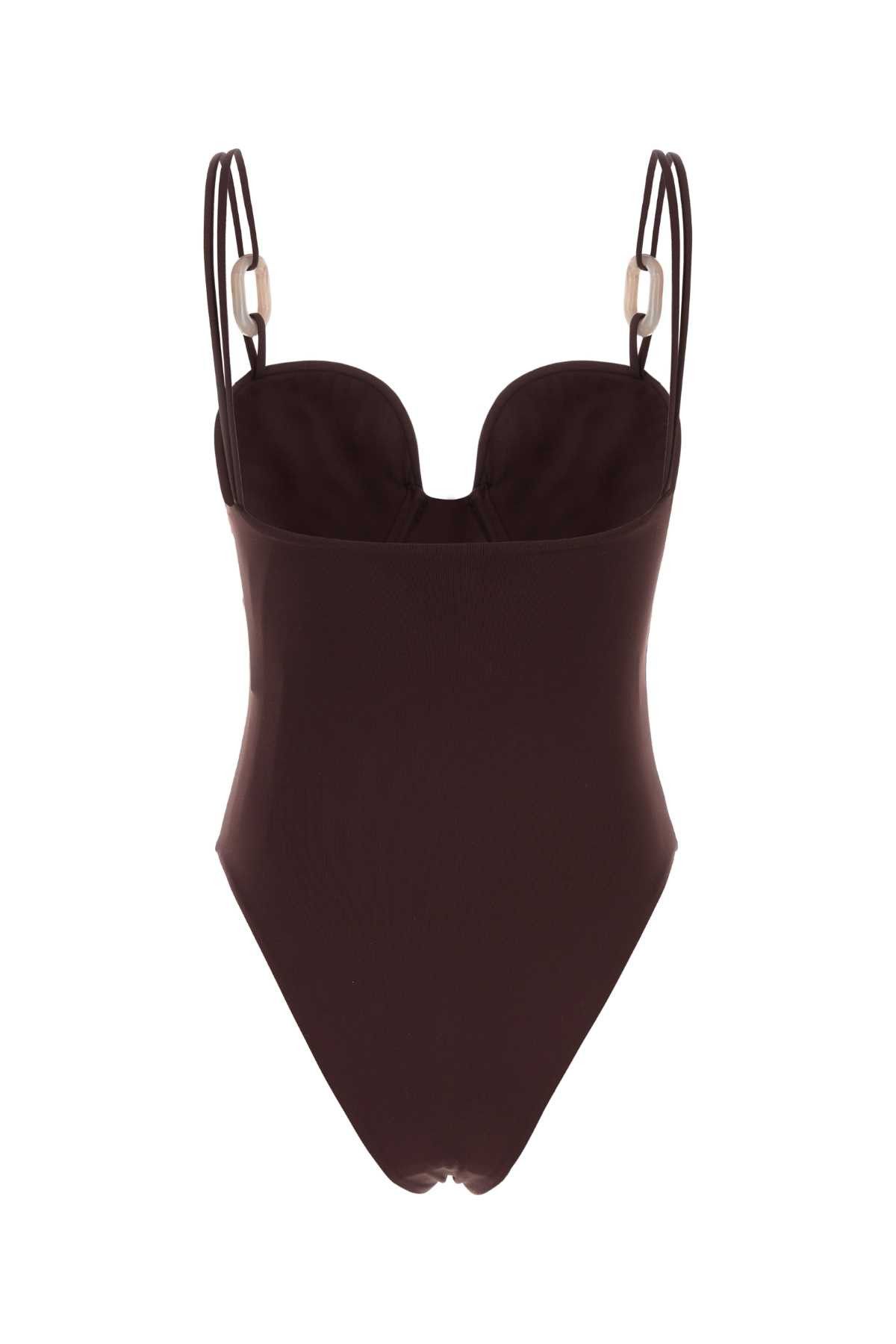 Magda Butrym Burgundy Stretch Nylon Swimsuit Size M / US 6-8 / IT 42-44 - 2 Thumbnail
