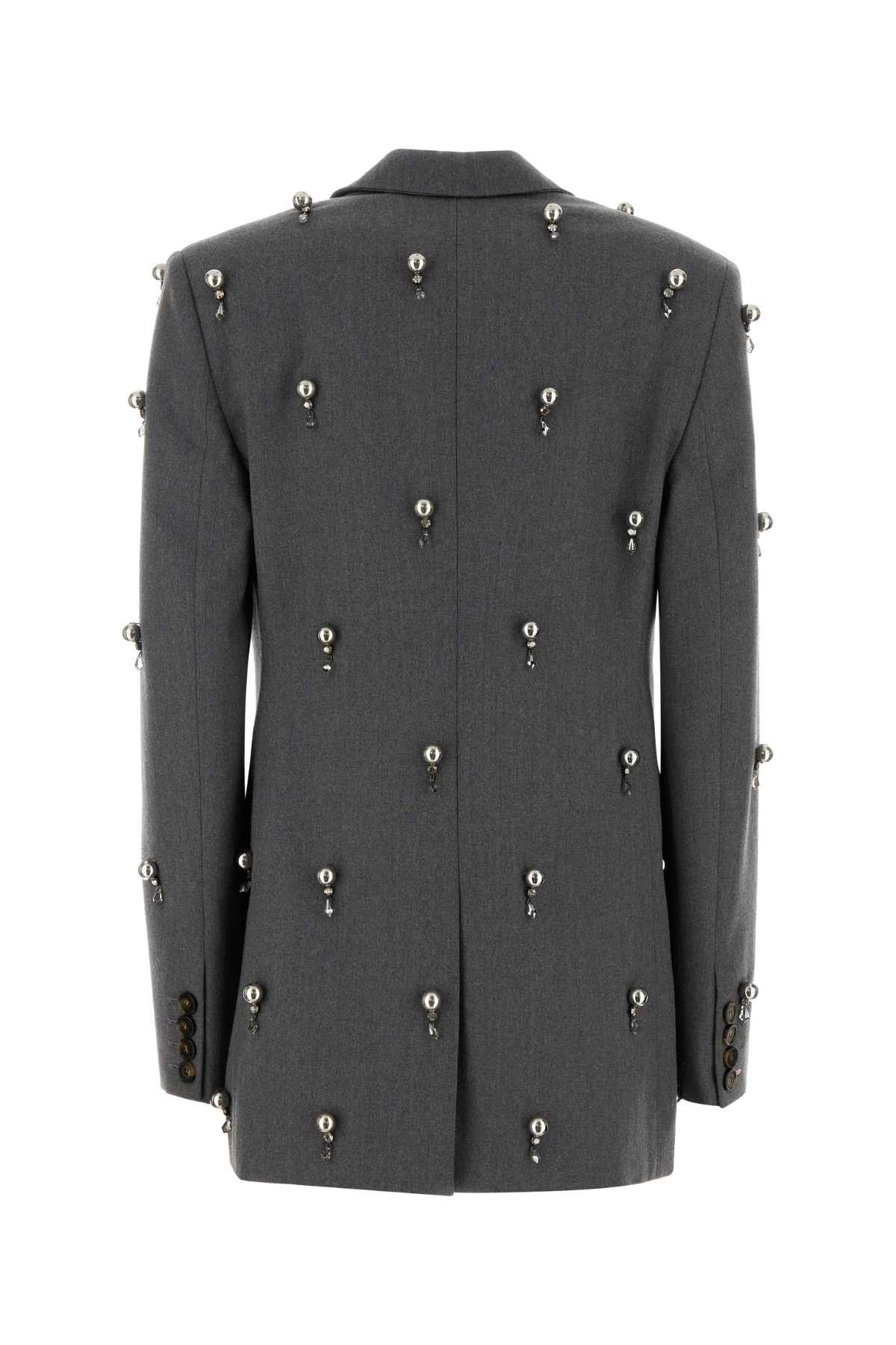 Stella McCartney Grey Wool Blazer Size XS / US 0-2 / IT 36-38 - 2 Thumbnail