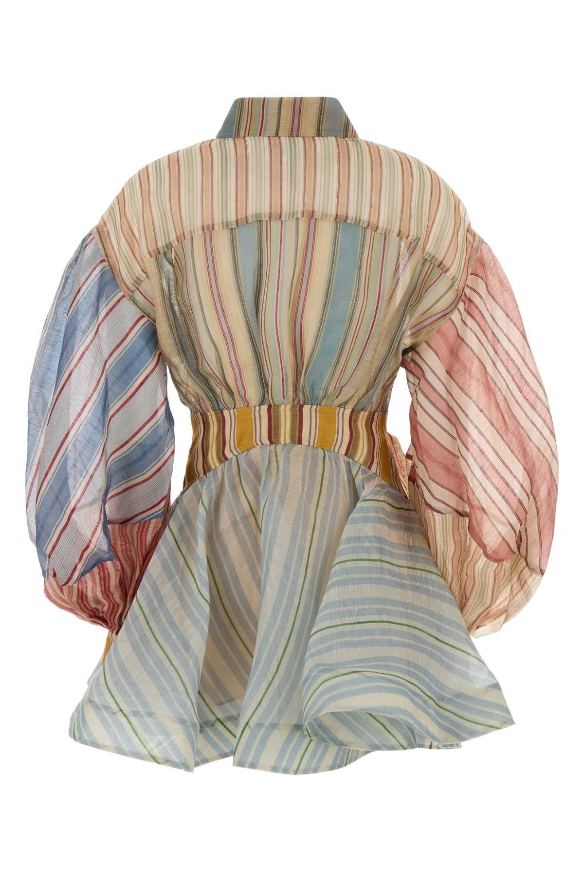 Zimmermann Embroidered Linen Blend Rebellion Shirt Mini Dress Size XS / US 0-2 / IT 36-38 - 2 Thumbnail