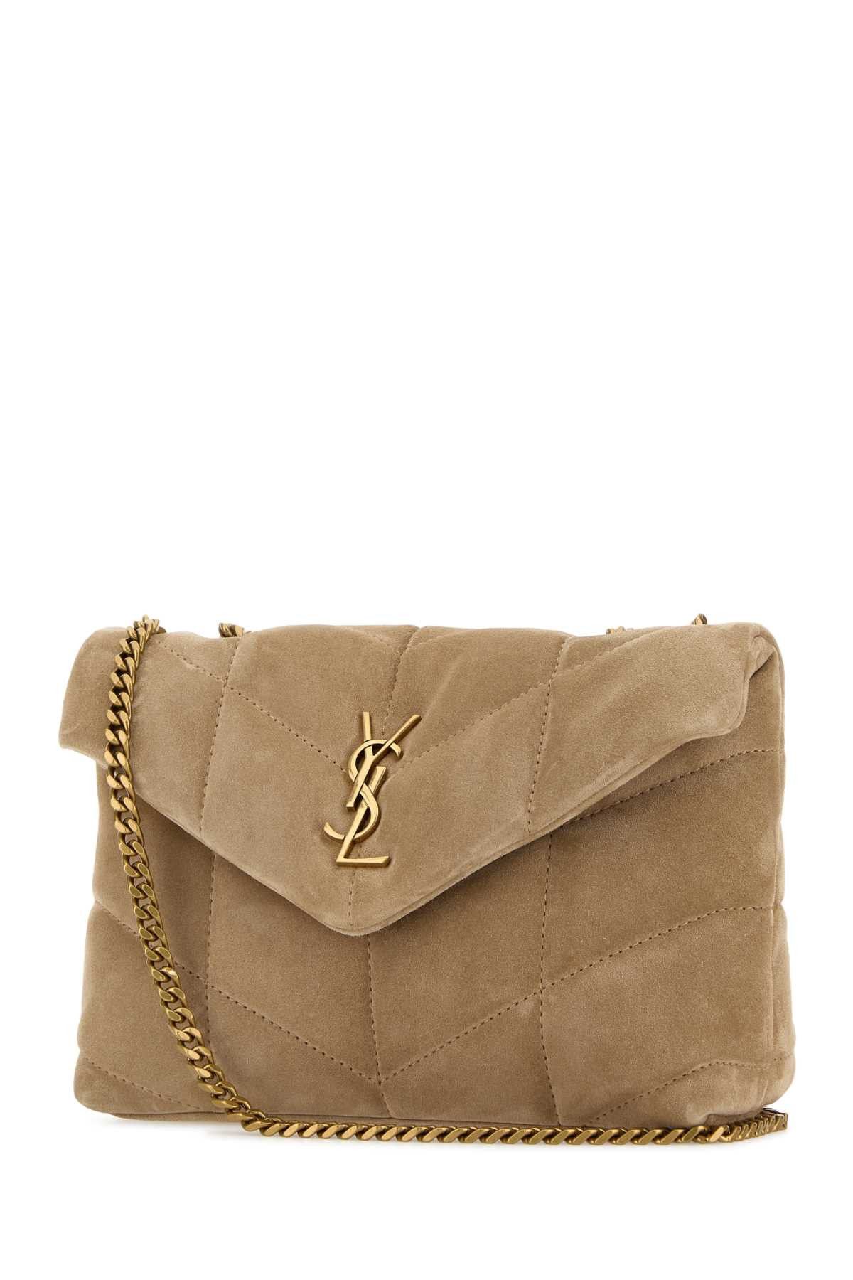 Saint Laurent Paris Beige Suede Puffer Toy Crossbody Bag Size ONE SIZE - 2 Thumbnail