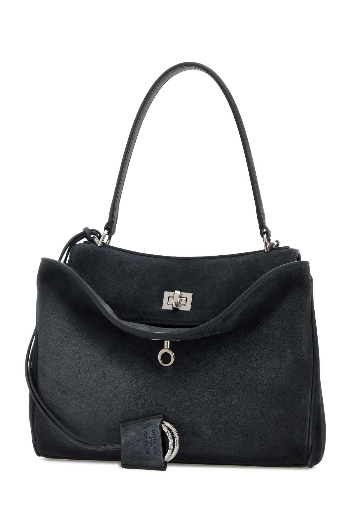 Balenciaga Graphite Suede Small Rodeo Handbag Size ONE SIZE - 2 Thumbnail