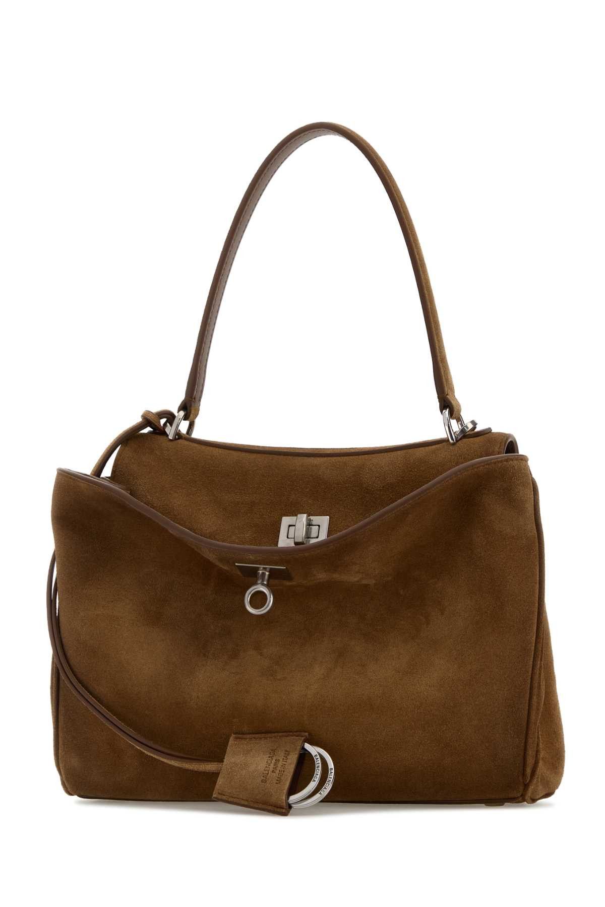 Balenciaga Camel Suede Small Rodeo Handbag Size ONE SIZE - 2 Thumbnail