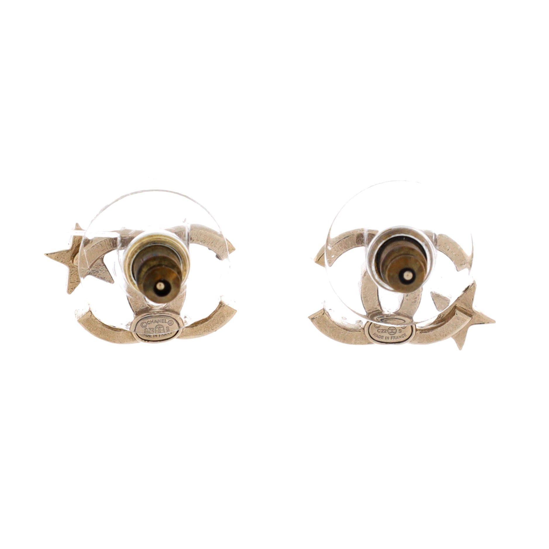 Chanel CC Asymmetrical Starfall Stud Earrings Size ONE SIZE - 2 Thumbnail