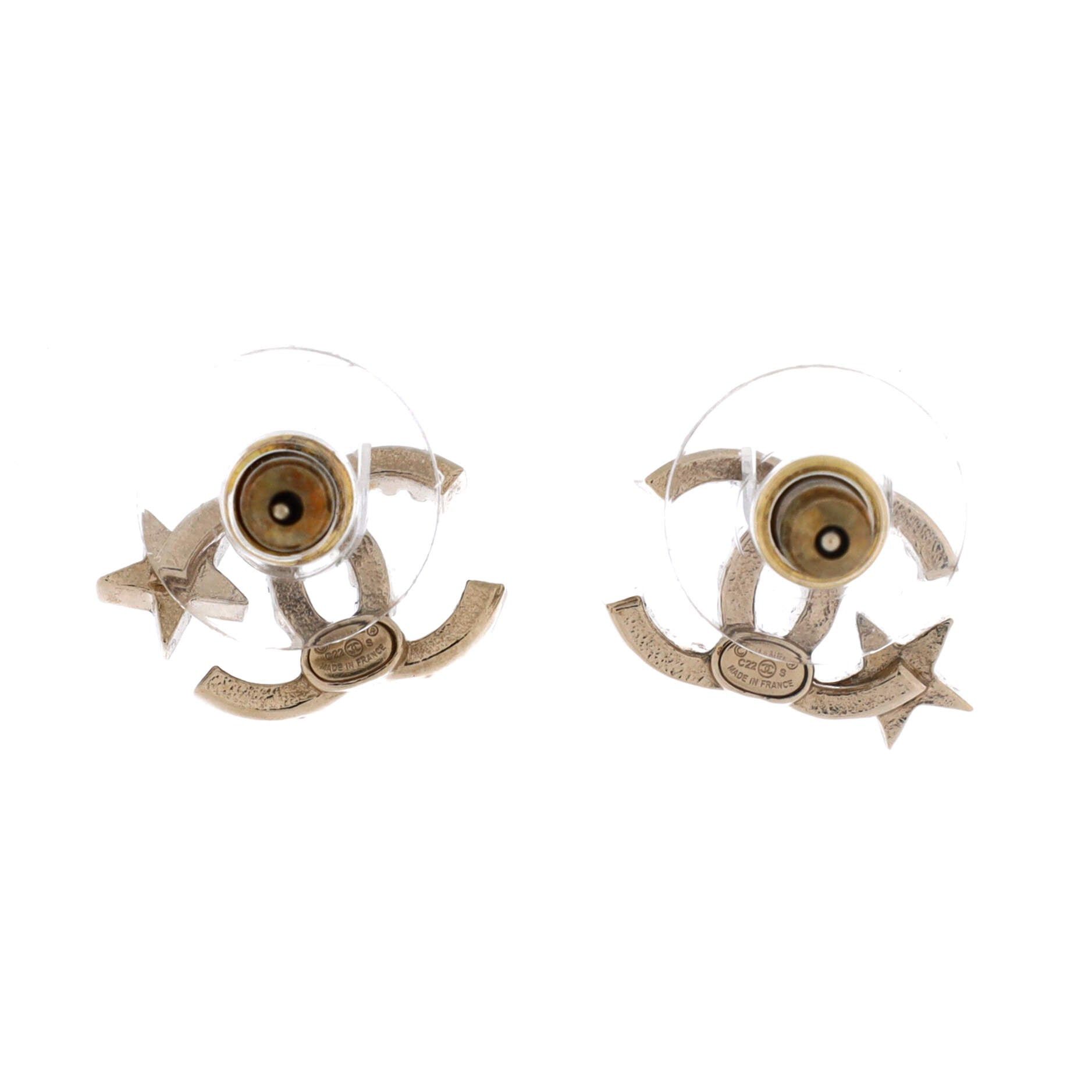 Chanel CC Asymmetrical Starfall Stud Earrings Size ONE SIZE - 2 Thumbnail