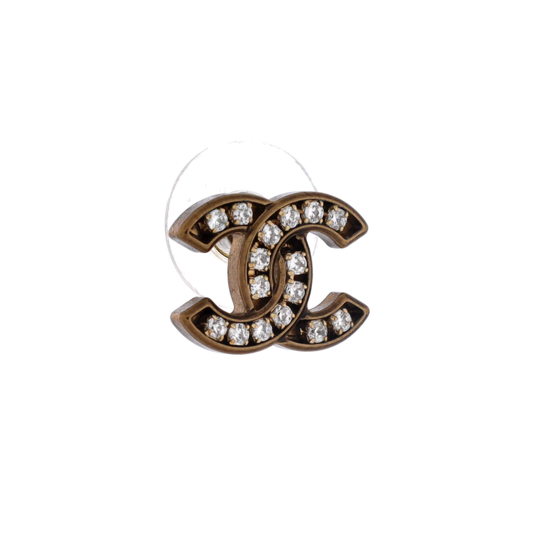Chanel CC Stud Earrings Size ONE SIZE - 2 Thumbnail