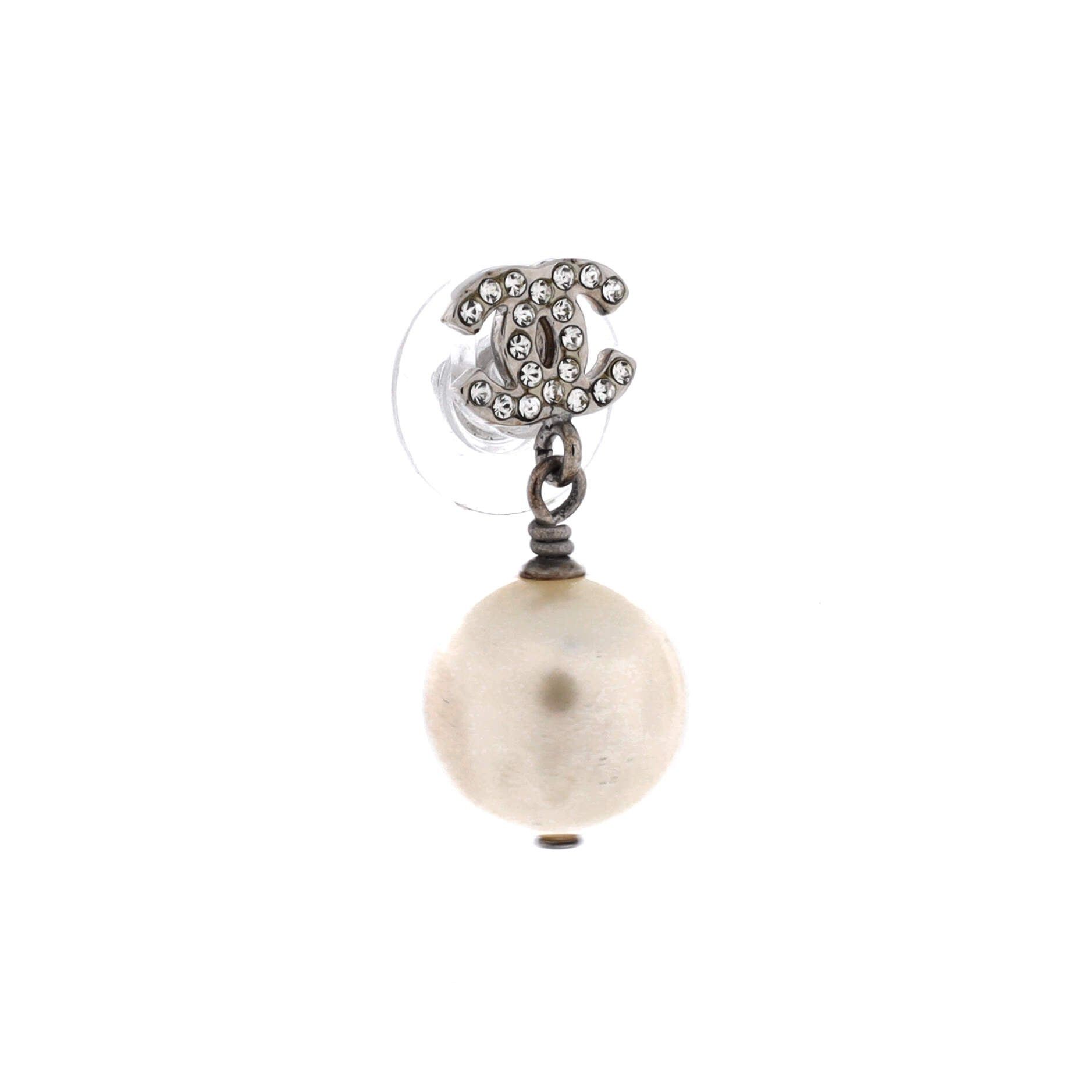 Chanel CC Pearl Drop Earrings Size ONE SIZE - 2 Thumbnail