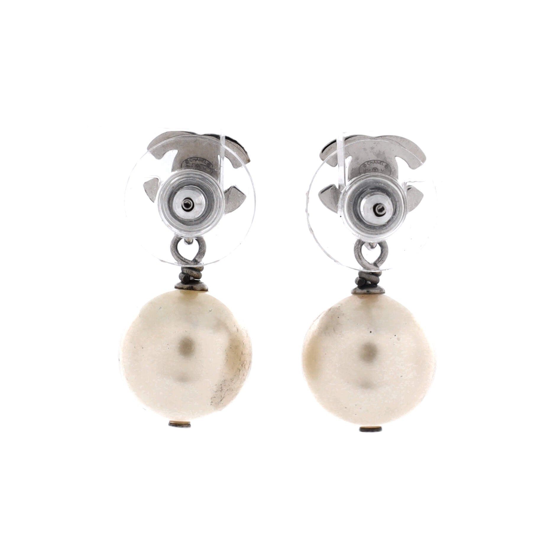 Chanel CC Pearl Drop Earrings Size ONE SIZE - 3 Thumbnail