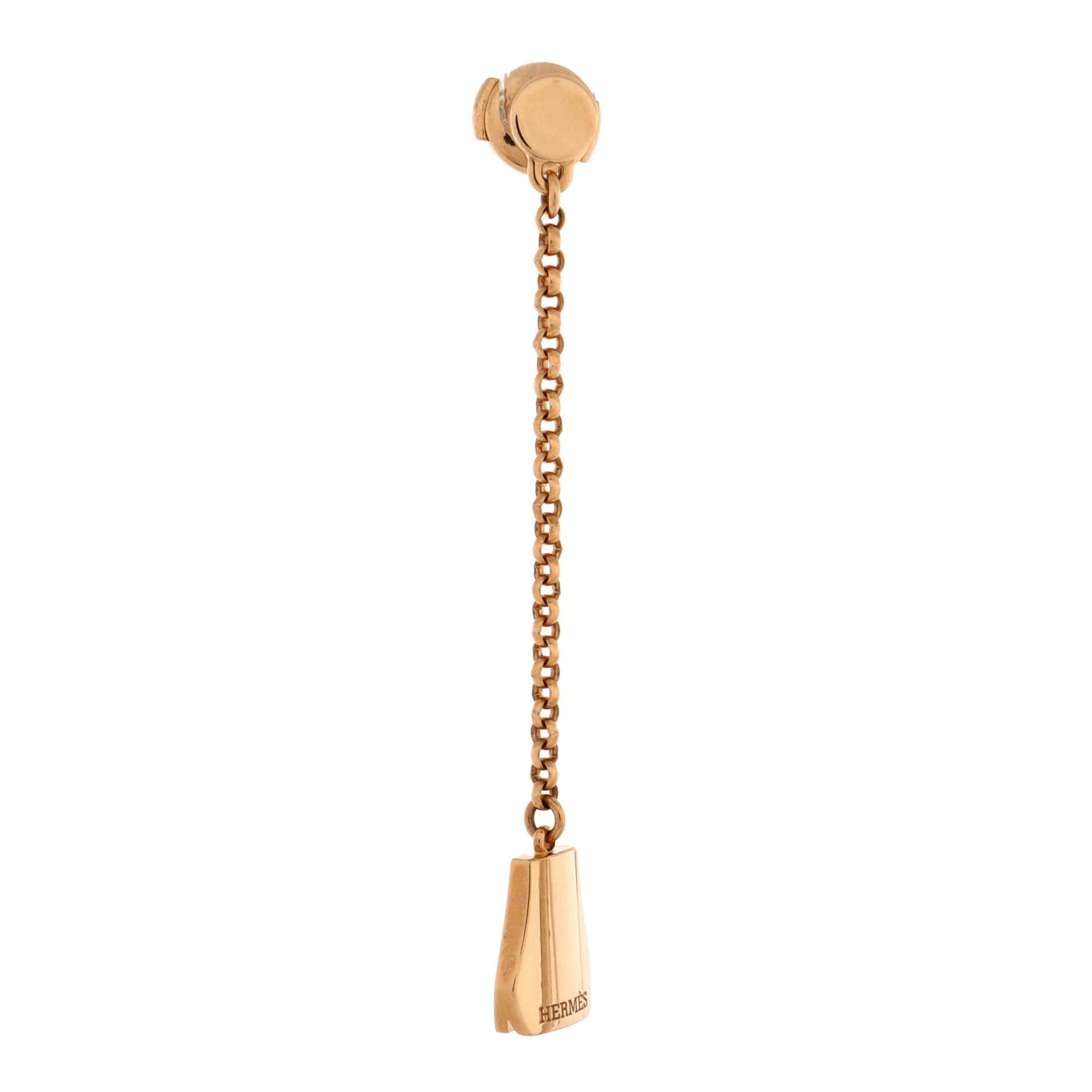 Hermes Kelly Clochette Drop Earrings Size ONE SIZE - 3 Thumbnail