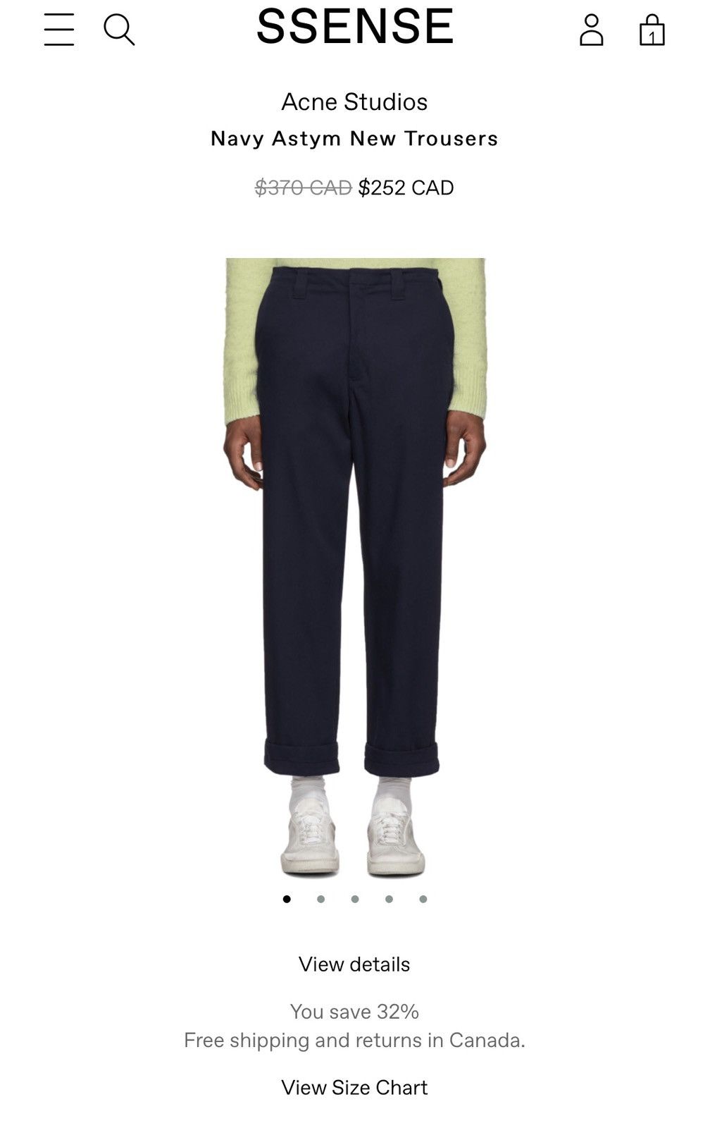 Acne Studios Workwear Trousers | Grailed