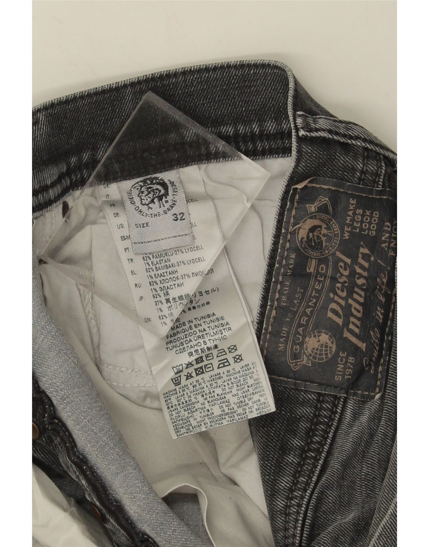 Diesel Mens Slim Jeans W32 L32 Grey Cotton Size US 32 / EU 48 - 4 Thumbnail
