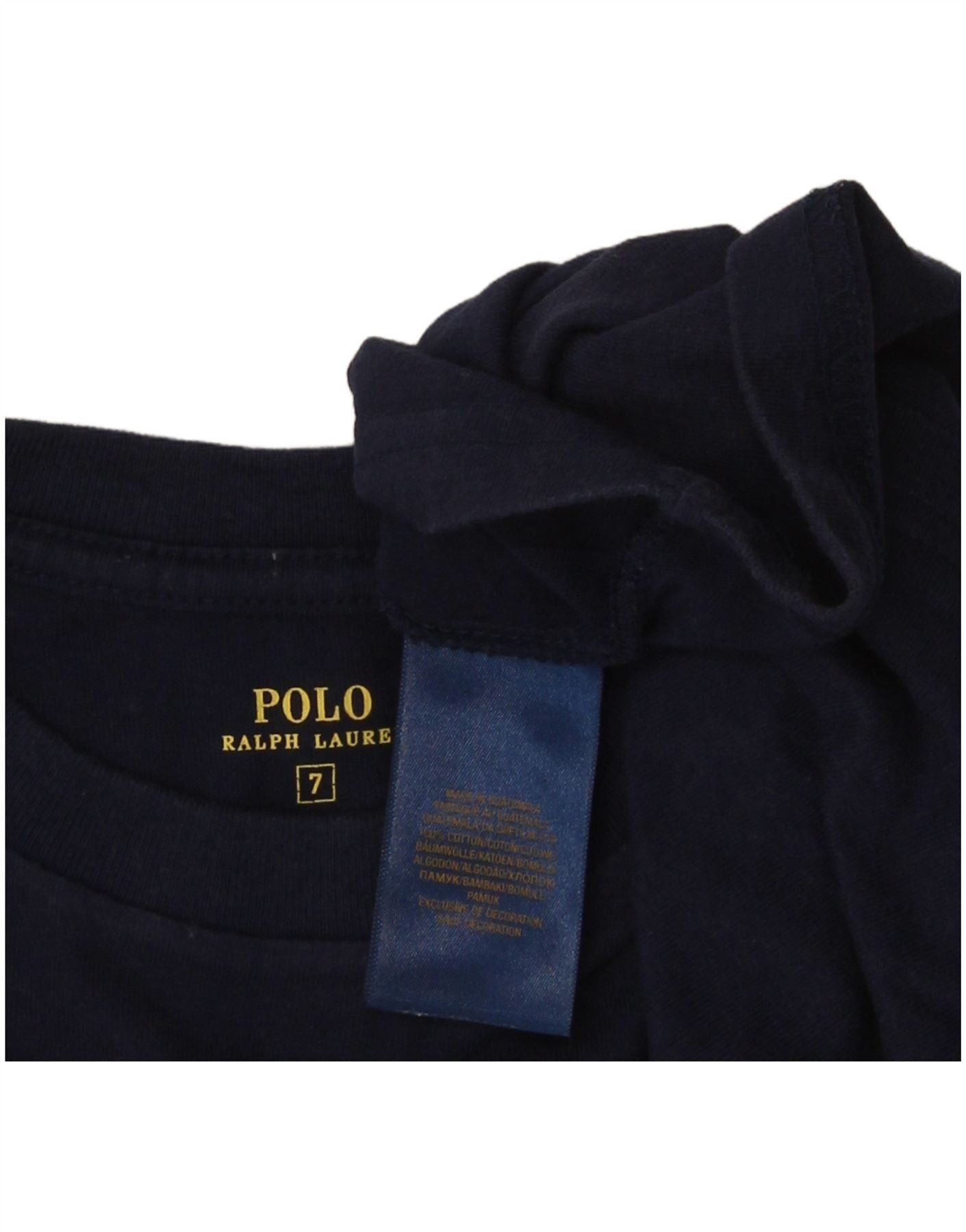 Ralph Lauren Boys T-Shirt Top 6-7 Years Navy Blue Cotton Classic Size XXS / US 00 / IT 34 - 3 Thumbnail