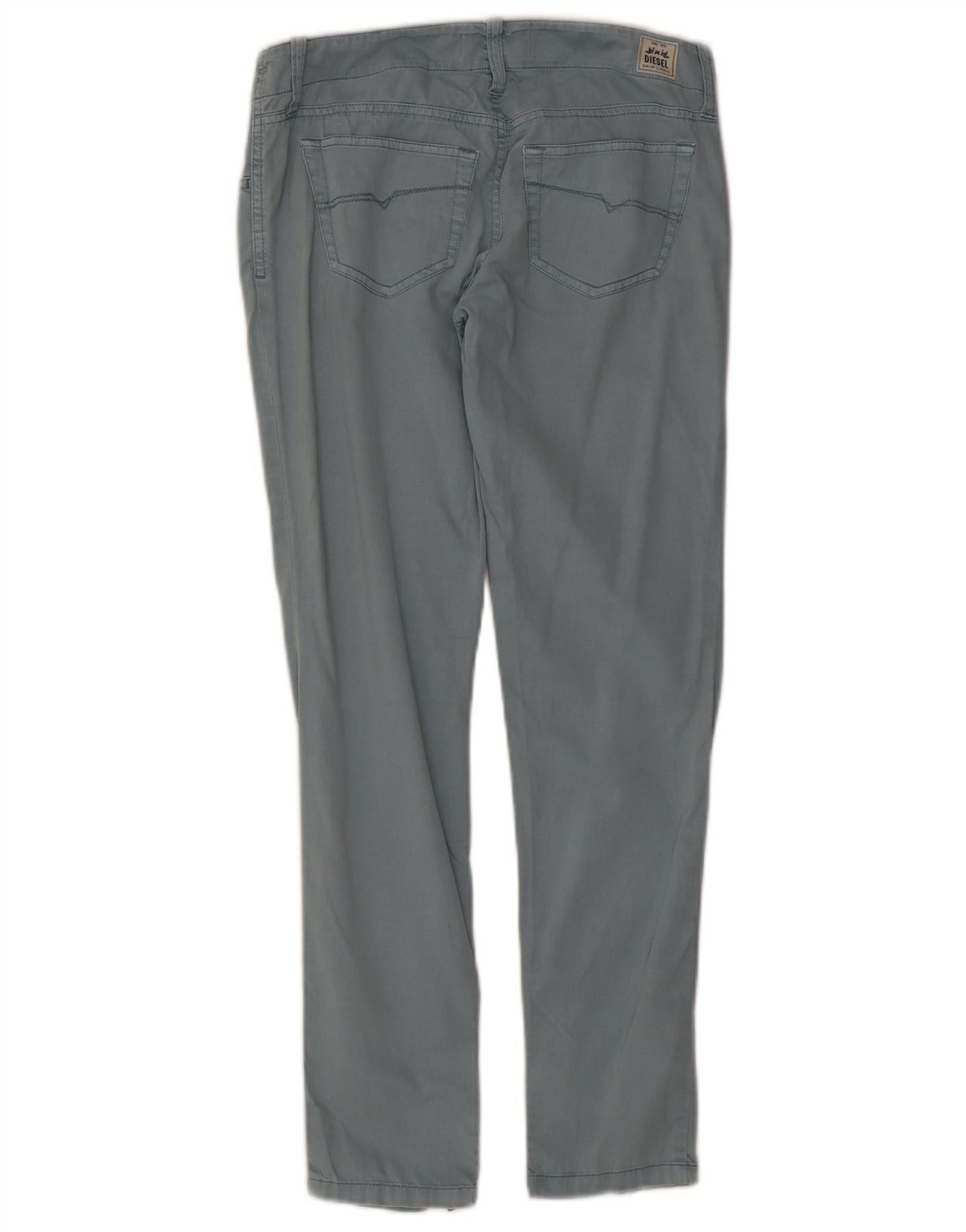 Diesel Womens Low Waist Slim Casual Trousers W26 L27 Blue Cotton Size 42" / US 20 - 2 Thumbnail