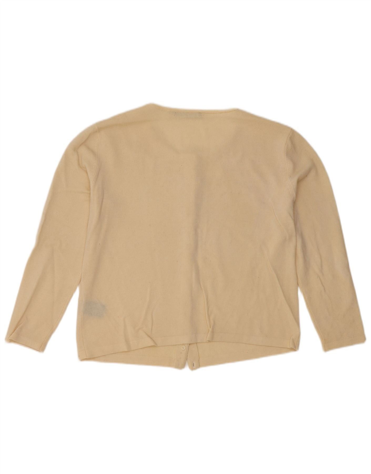 Ralph Lauren Womens Crop Bolero Jumper UK 16 Large Off White Wool Size M / US 6-8 / IT 42-44 - 2 Thumbnail