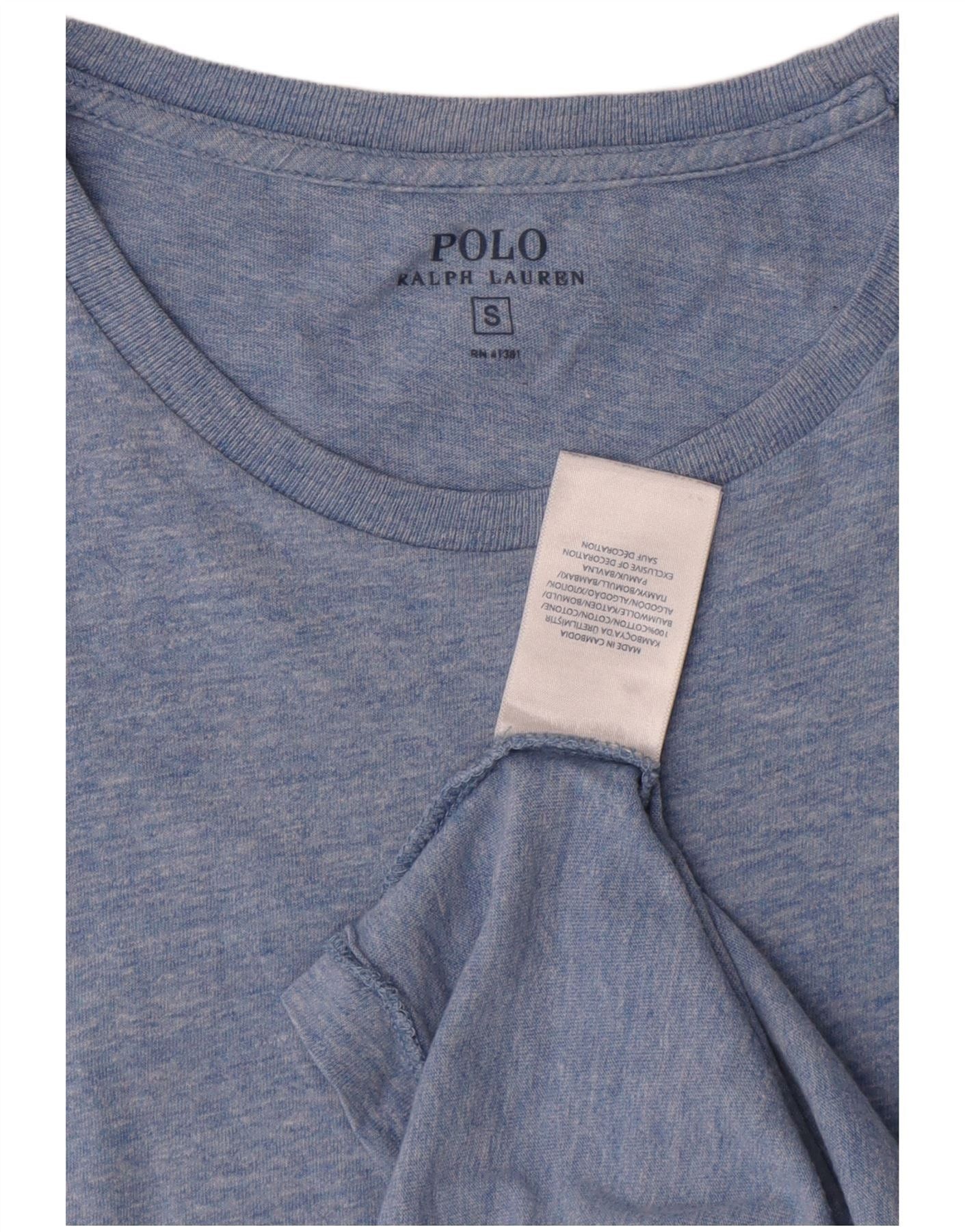 Polo Ralph Lauren Mens T-Shirt Top Small Blue Flecked Cotton Size US S / EU 44-46 / 1 - 3 Thumbnail