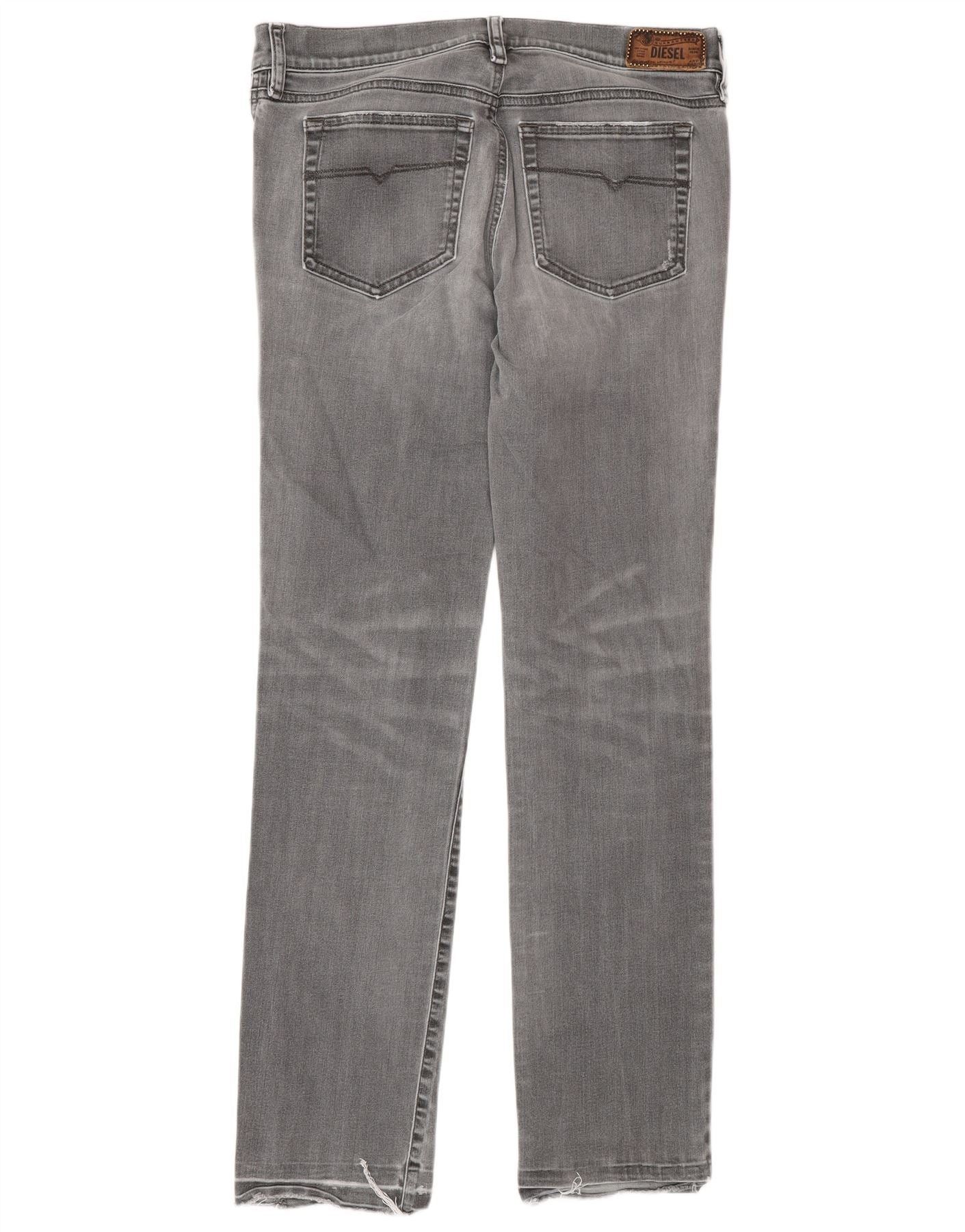 Diesel Womens Regular Slim Straight Jeans W31 L32 Grey Cotton Size 42" / US 20 - 2 Thumbnail