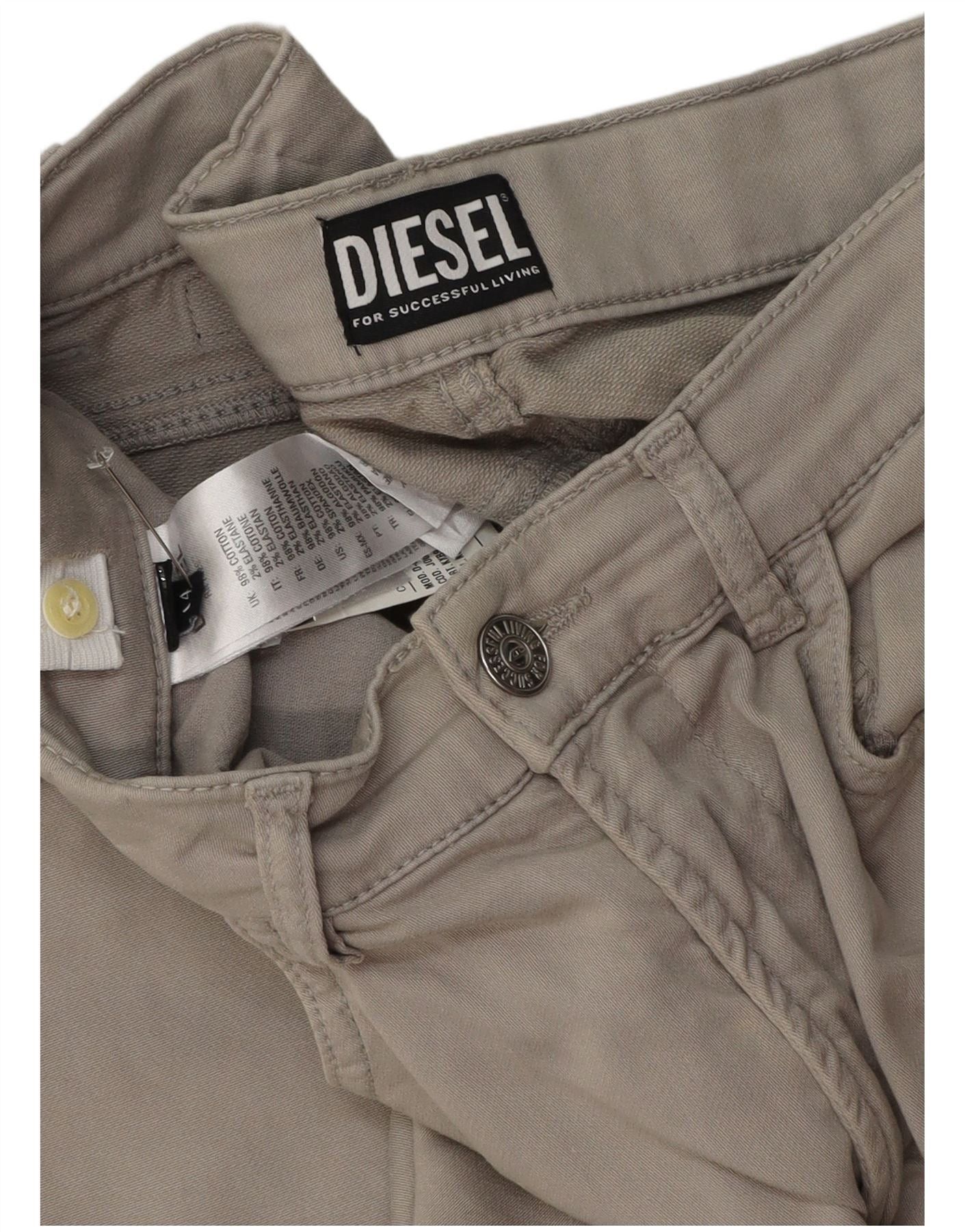 Diesel Boys Casual Shorts 13-14 Years W30 Grey Cotton Size 32" / US 10 / IT 46 - 4 Thumbnail