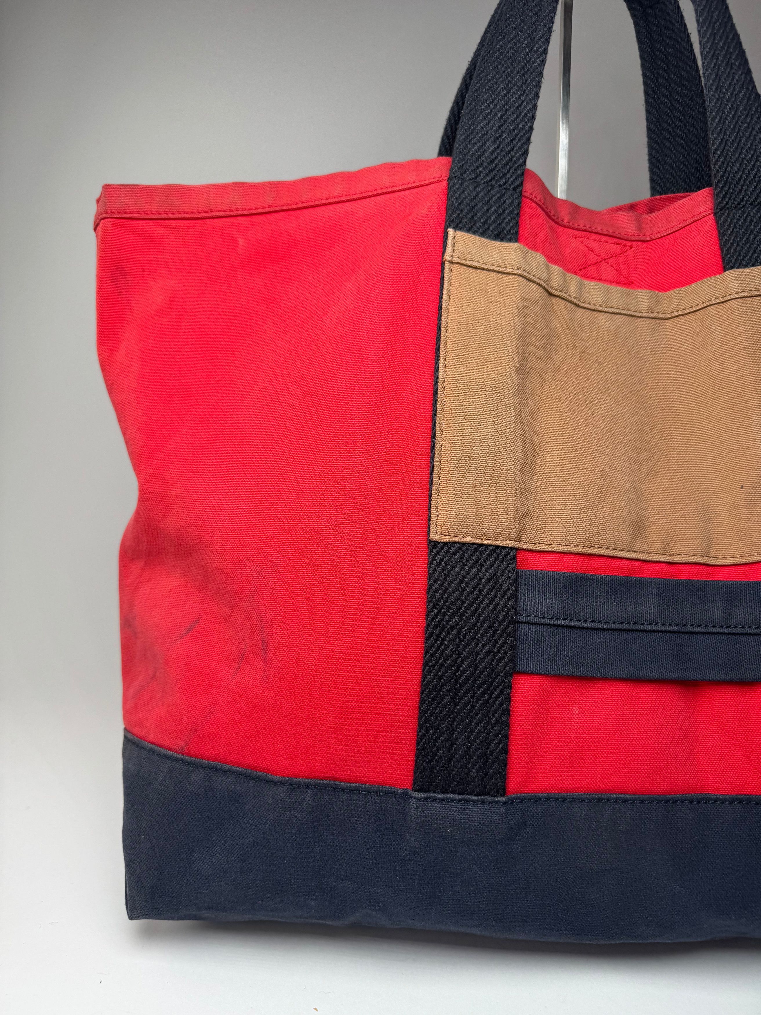 Marni Vintage Canvas Tote Bag Red Black Brown Size ONE SIZE - 7 Thumbnail