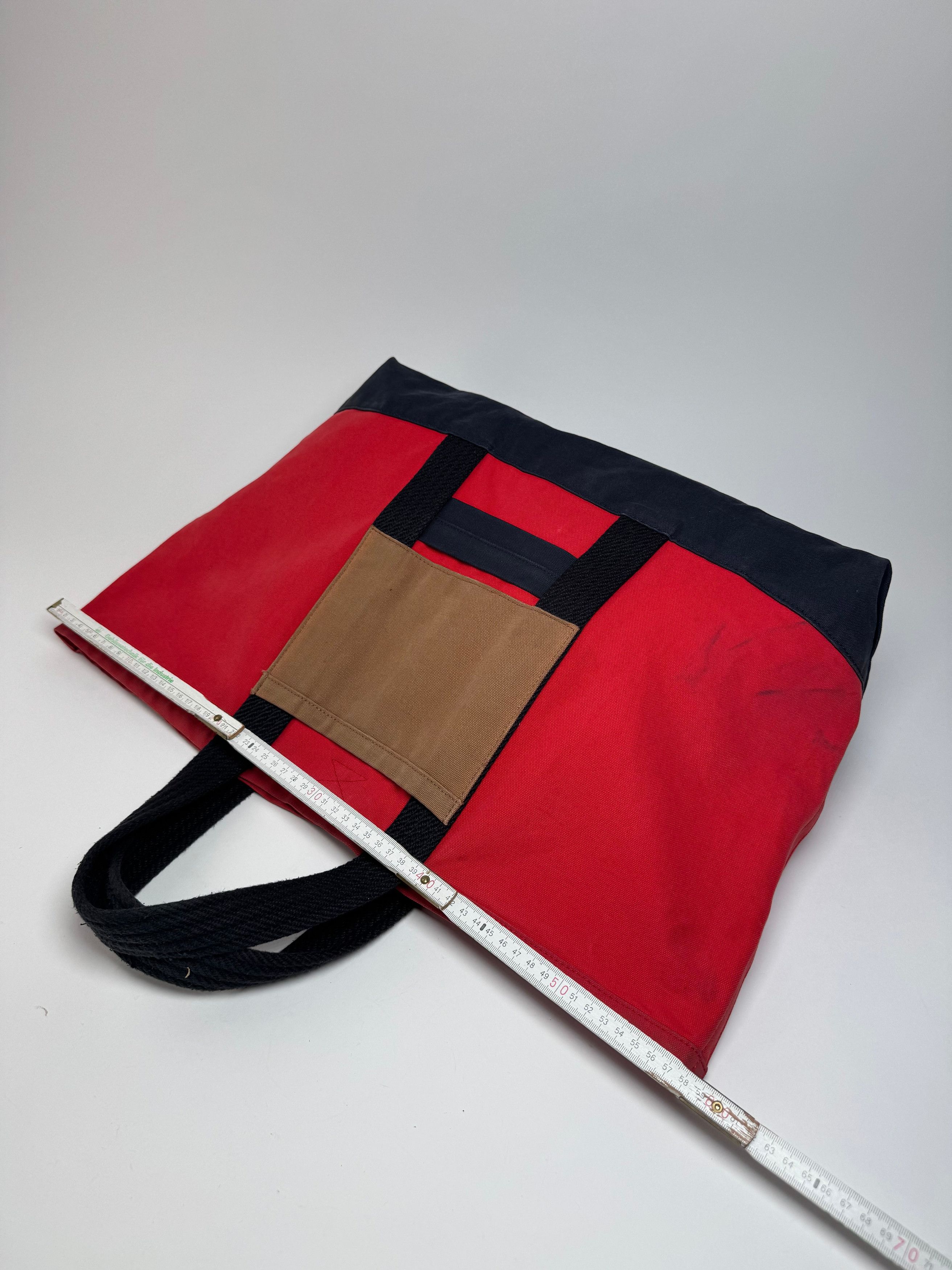 Marni Vintage Canvas Tote Bag Red Black Brown Size ONE SIZE - 11 Thumbnail