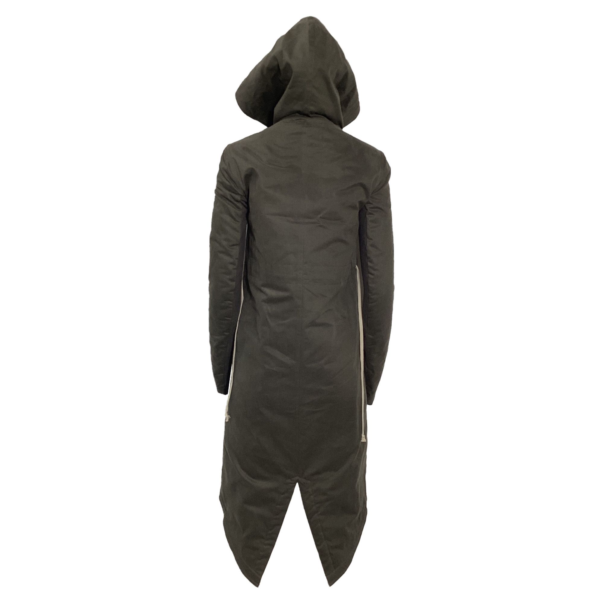 Rick Owens Rick Owens Fishtail Parka in Olive Cotton Size XS / US 0-2 / IT 36-38 - 3 Thumbnail
