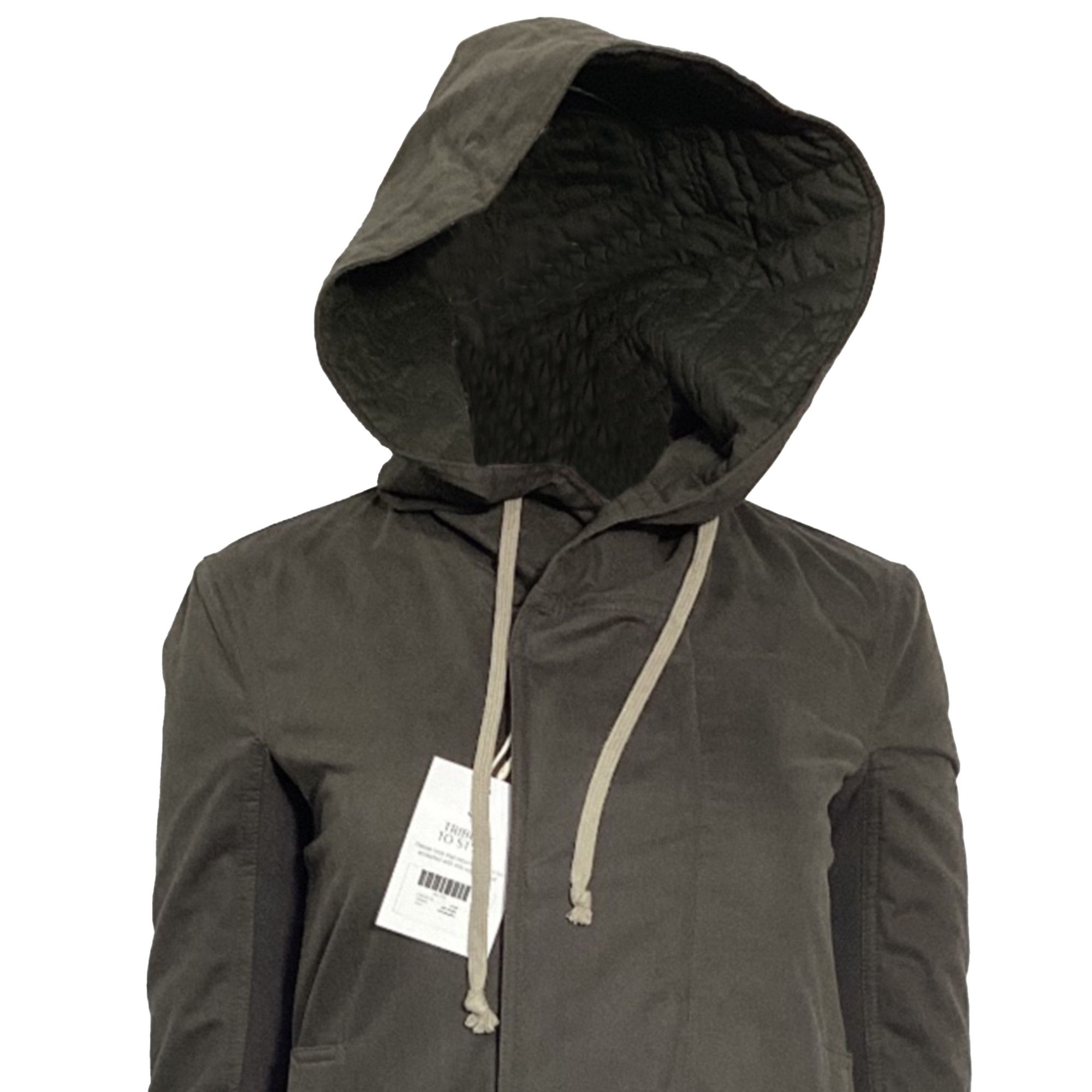 Rick Owens Rick Owens Fishtail Parka in Olive Cotton Size XS / US 0-2 / IT 36-38 - 4 Thumbnail