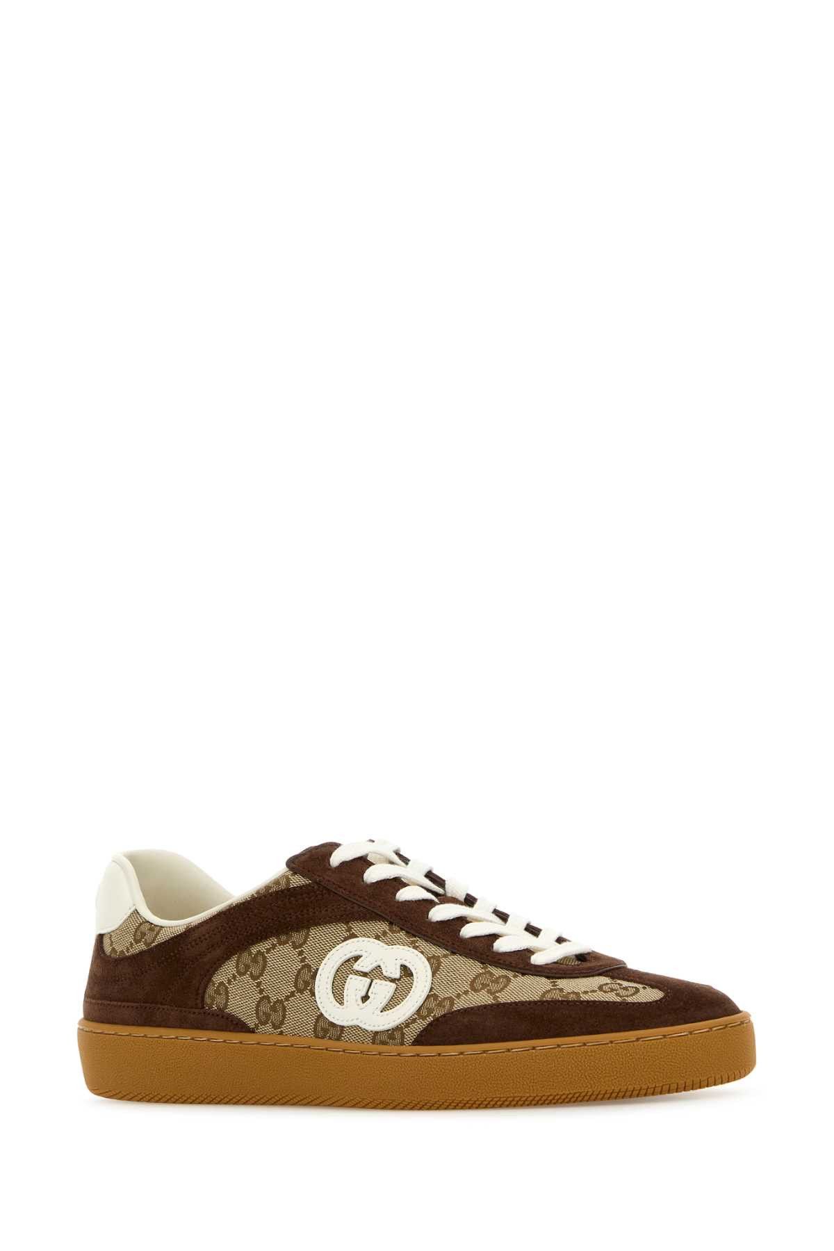 Gucci Gg Fabric And Suede Sneakers Size US 11.5 / EU 44-45 - 2 Thumbnail