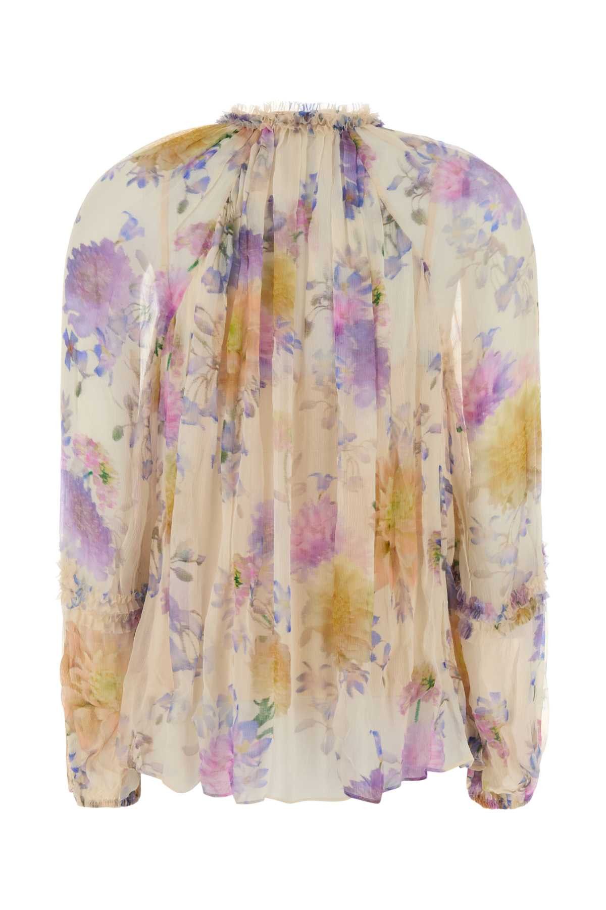 Zimmermann Printed Crepe Luna Blouse Size M / US 6-8 / IT 42-44 - 2 Thumbnail