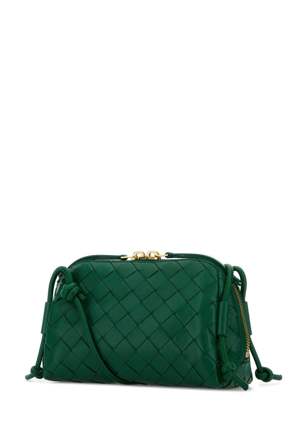 Bottega Veneta Grass Green Leather Concert Crossbody Bag Size ONE SIZE - 2 Thumbnail