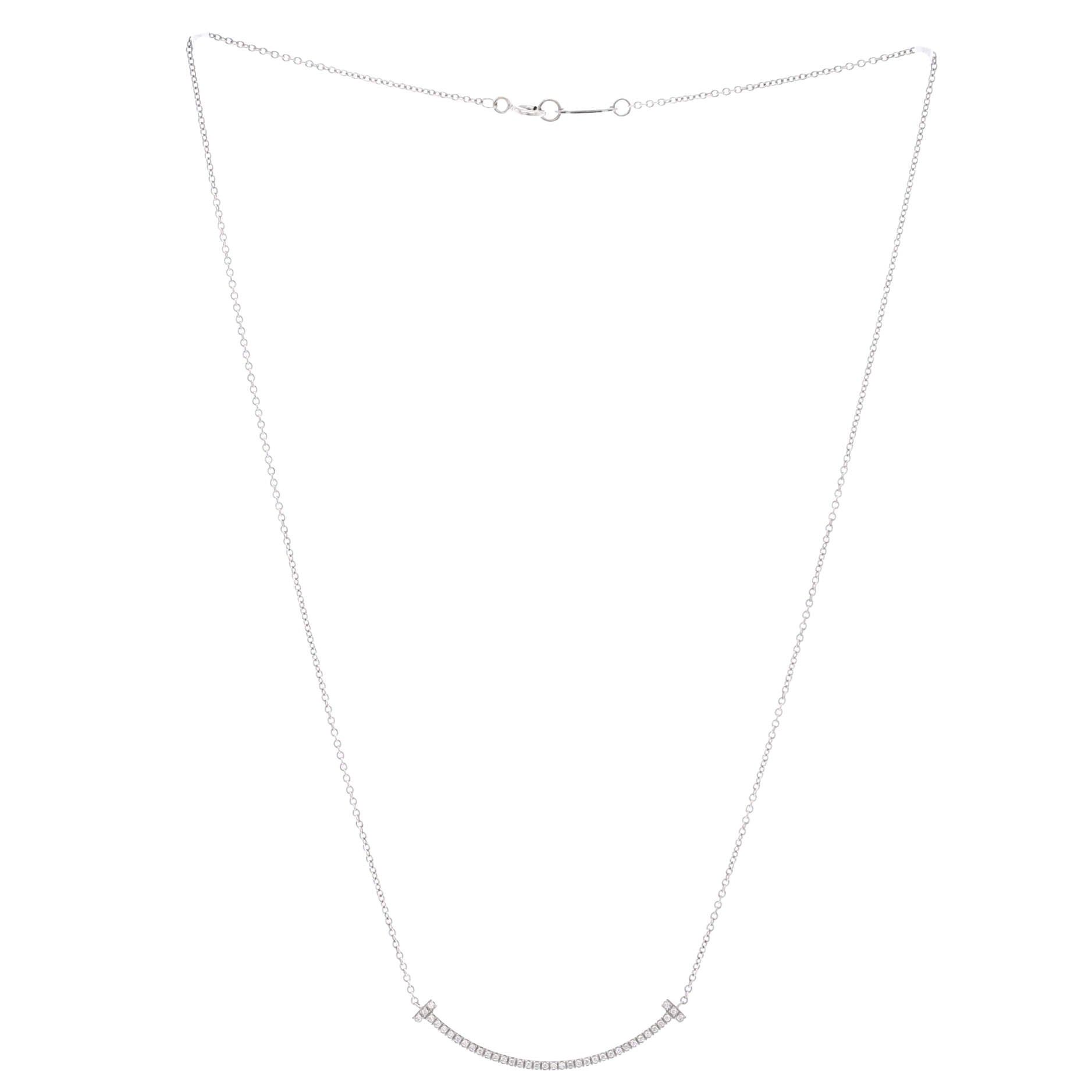 Tiffany & Co. T Smile Pendant Necklace Size ONE SIZE - 3 Thumbnail