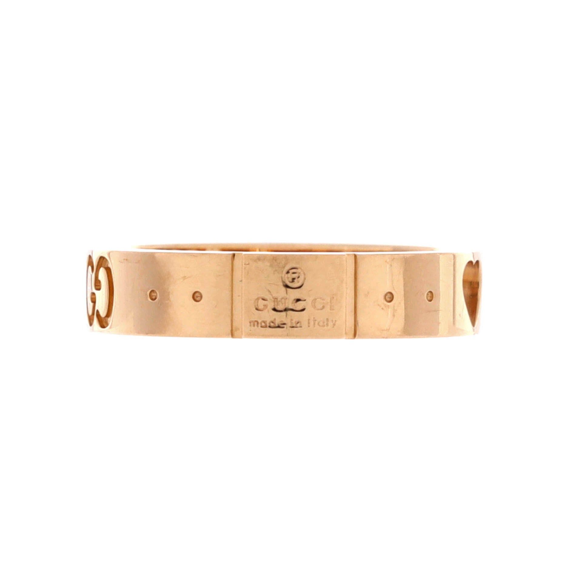 Gucci Icon Heart Band Ring Size ONE SIZE - 3 Thumbnail