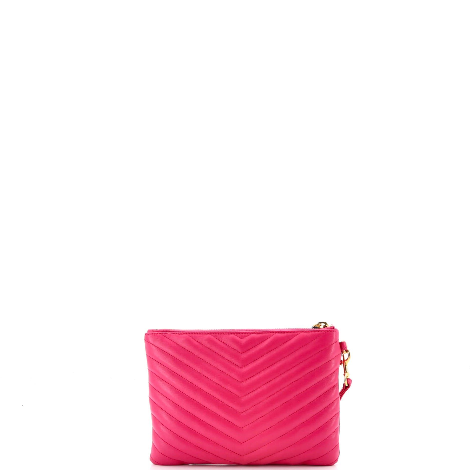 Saint Laurent Paris Classic Monogram Wristlet Pouch Size ONE SIZE - 3 Thumbnail