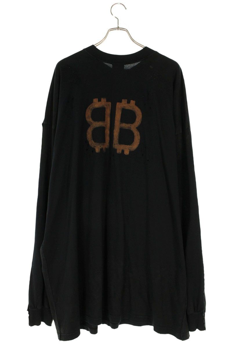 Balenciaga Balenciaga Vintage Print Long Sleeve T-Shirt Black Size 5 Size US XXL / EU 58 / 5 - 2 Thumbnail