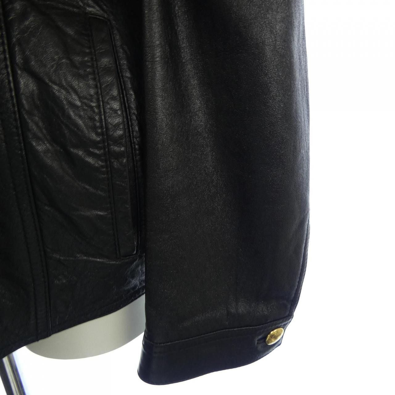 Celine Celine Celine Triomphe Lambskin Leather Jacket Leather Outerwear 2EC01303P DUTY FREE for USA Size ONE SIZE - 6 Thumbnail
