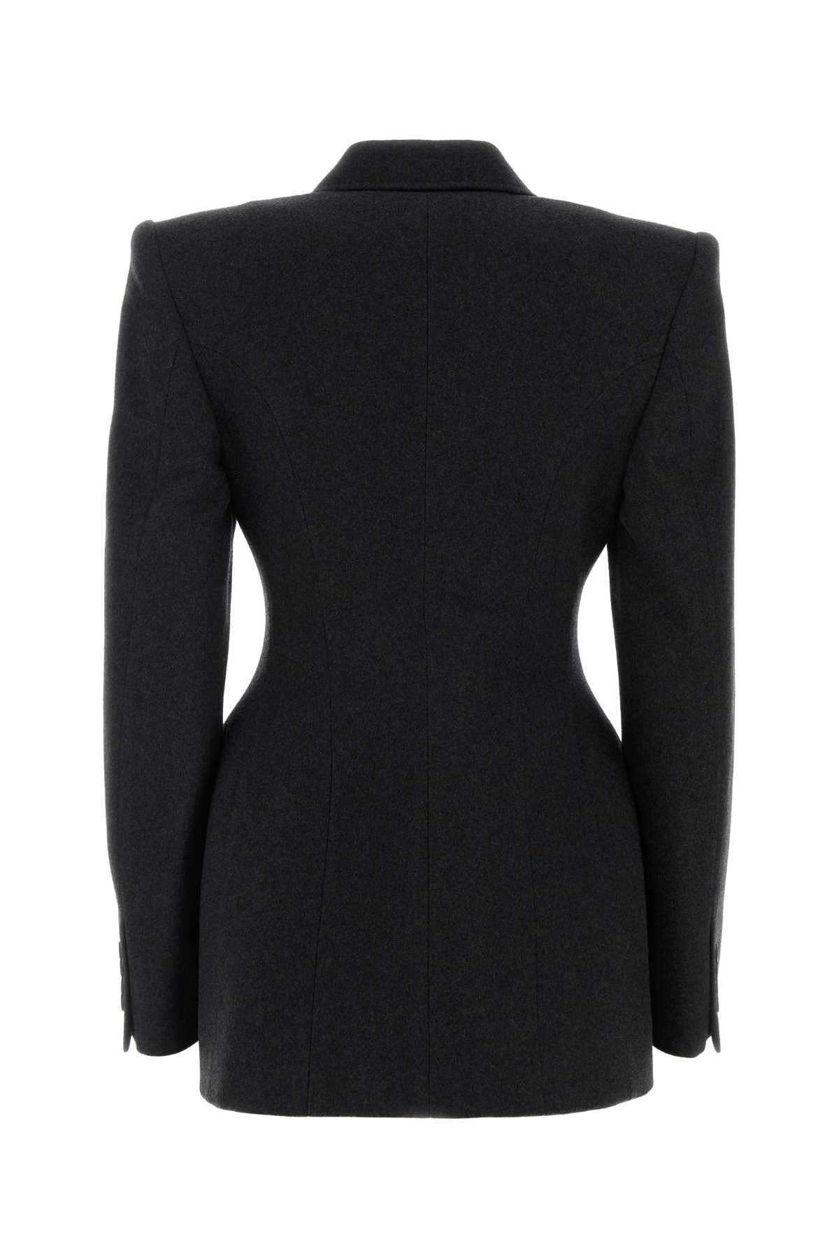 Balenciaga Charcoal Cashmere Blend Blazer Size S / US 4 / IT 40 - 2 Thumbnail